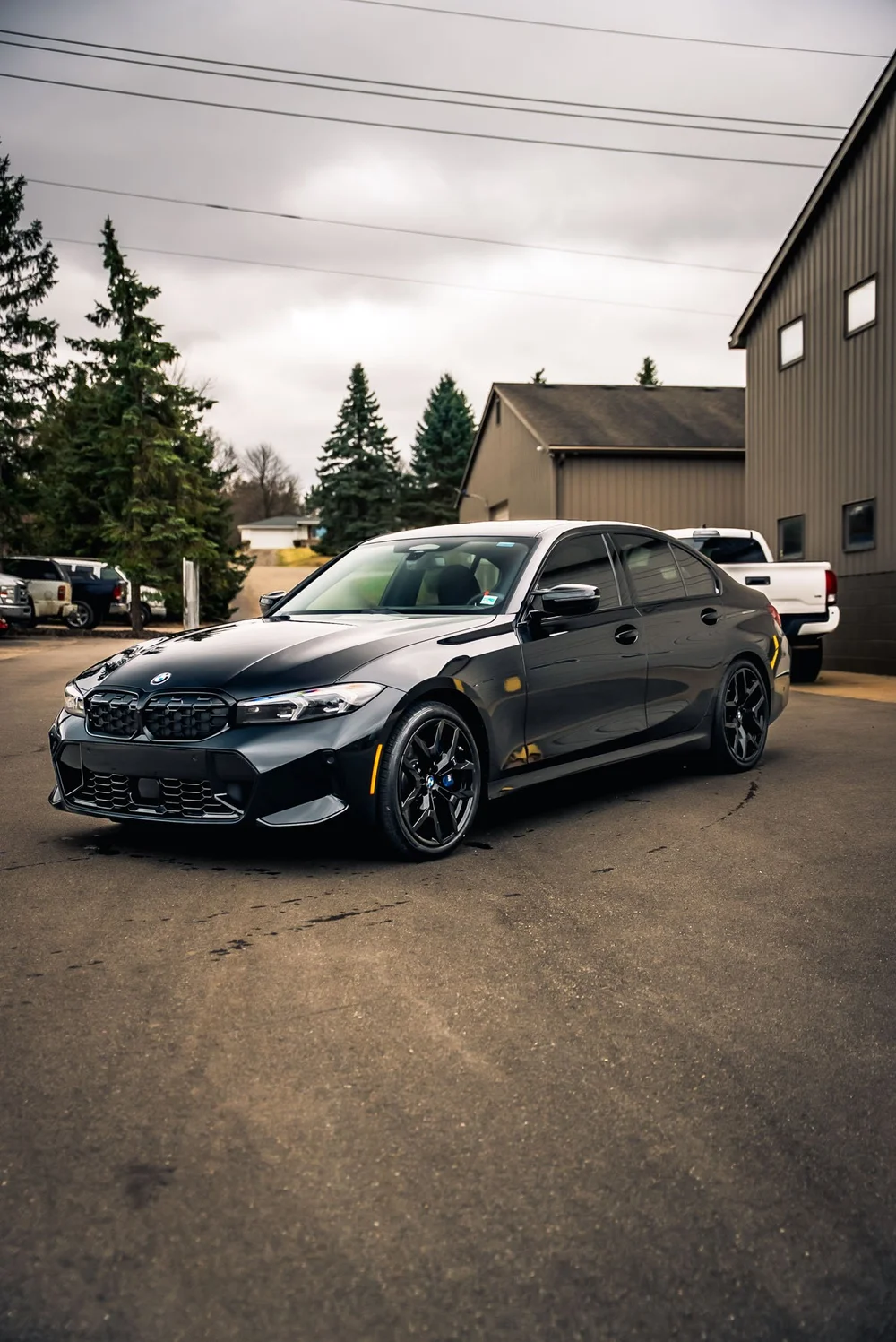 Black BMW M340i with paint protection film