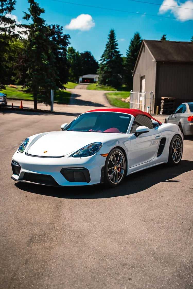 Porsche 718 Spyder with ceramic coating by Ascension Automotive