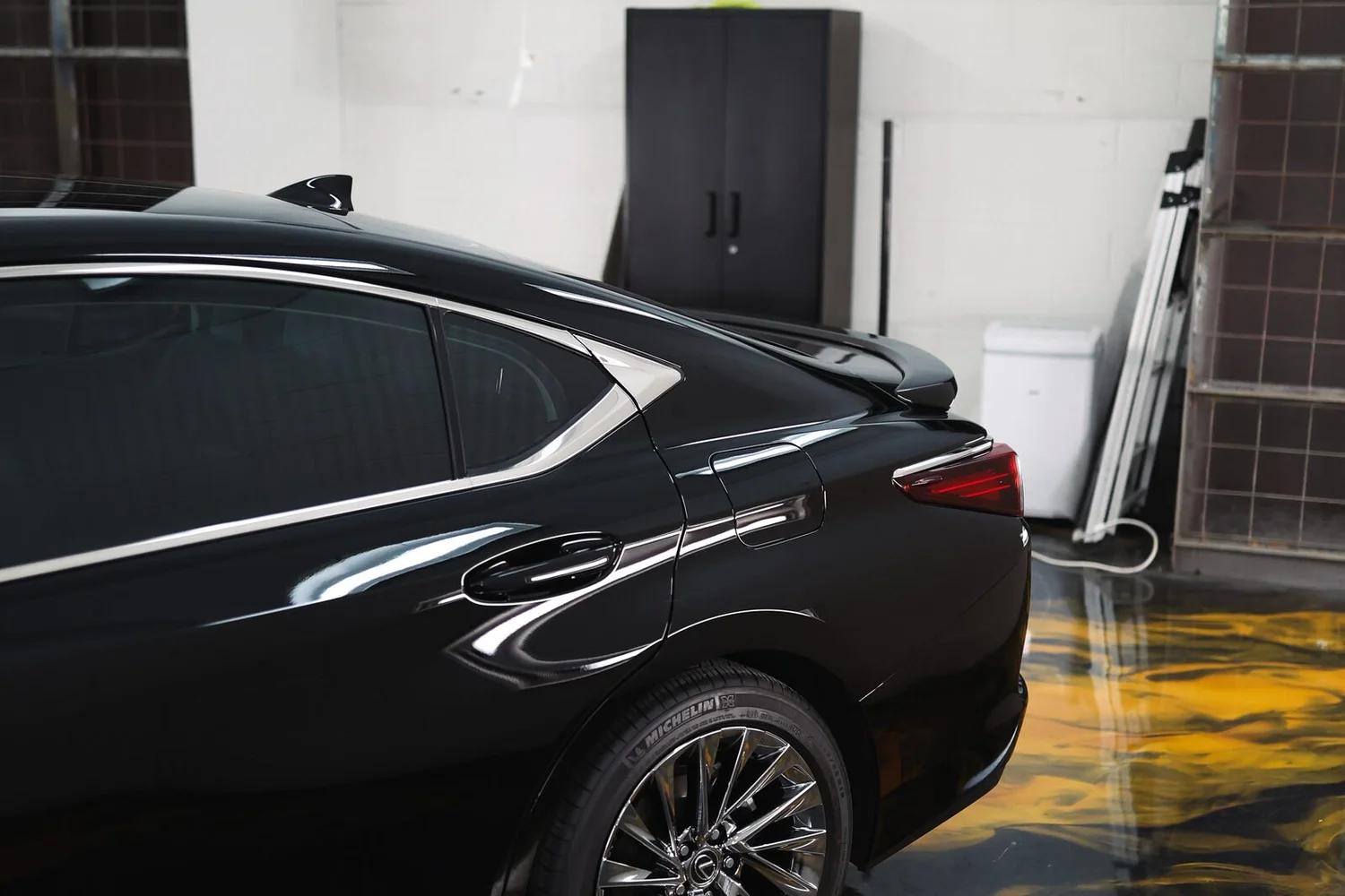 Finished ceramic window tint with crisp clean lines