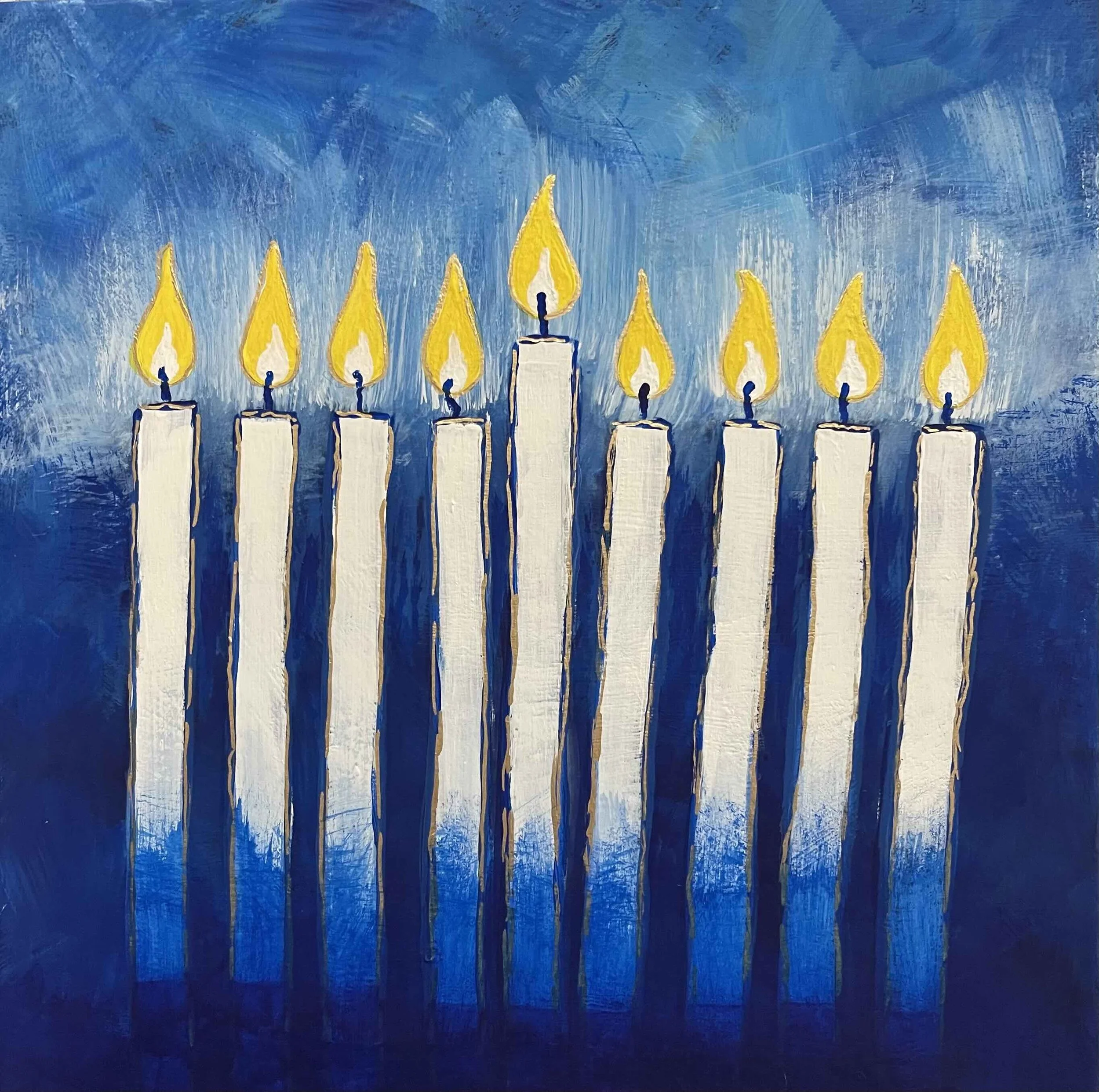 Menorah Painting: Sunday