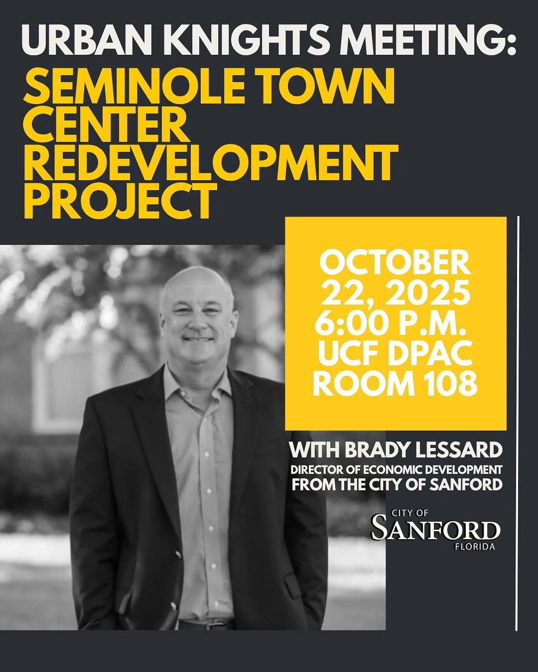 🏙️ Big changes are coming to Seminole County! Join us at next week&rsquo;s Urban Knights meeting as we dive into the Seminole Town Center redevelopment, the largest retail redevelopment project in county history.
📍 From its 1995 heyday with Macy&rs