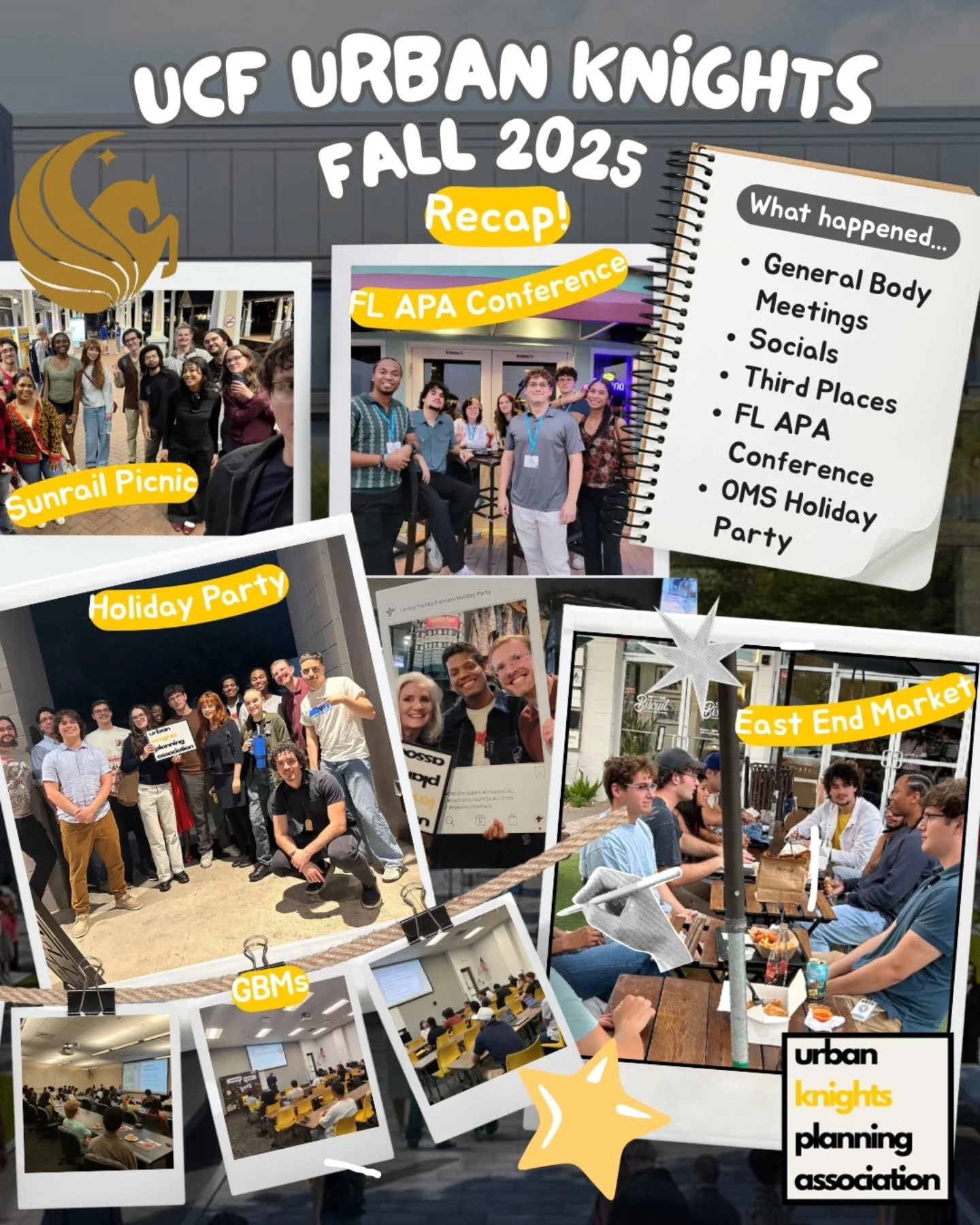 Attention all UCF Knights 🖤💛&mdash;as we progress into the new year, let&rsquo;s take a stroll down memory lane and relive the moments that defined Fall Semester 2025 with the Urban Knights. From impactful general body meetings diving into big-pict