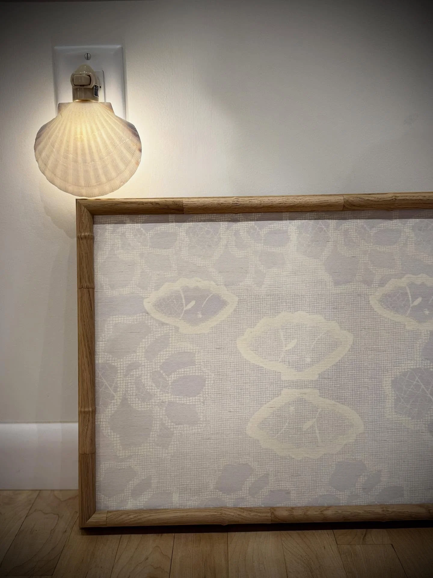 Seashell lace printed on silk-like dupioni textile.  #art #nikiwadlington @313.spaces