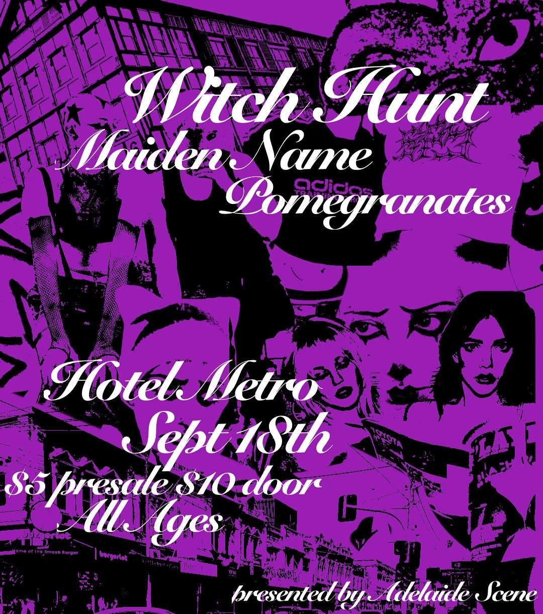 NEXT UP!

@witch_hunt_band returning to @thehotelmetro with @maidennameaus and @pomegranates.adl on September 18th 🙌

Entry is all ages and tickets are $5 presale or $10 at the door - ticket link in bio

🎨 @n0sferatugrrrl
