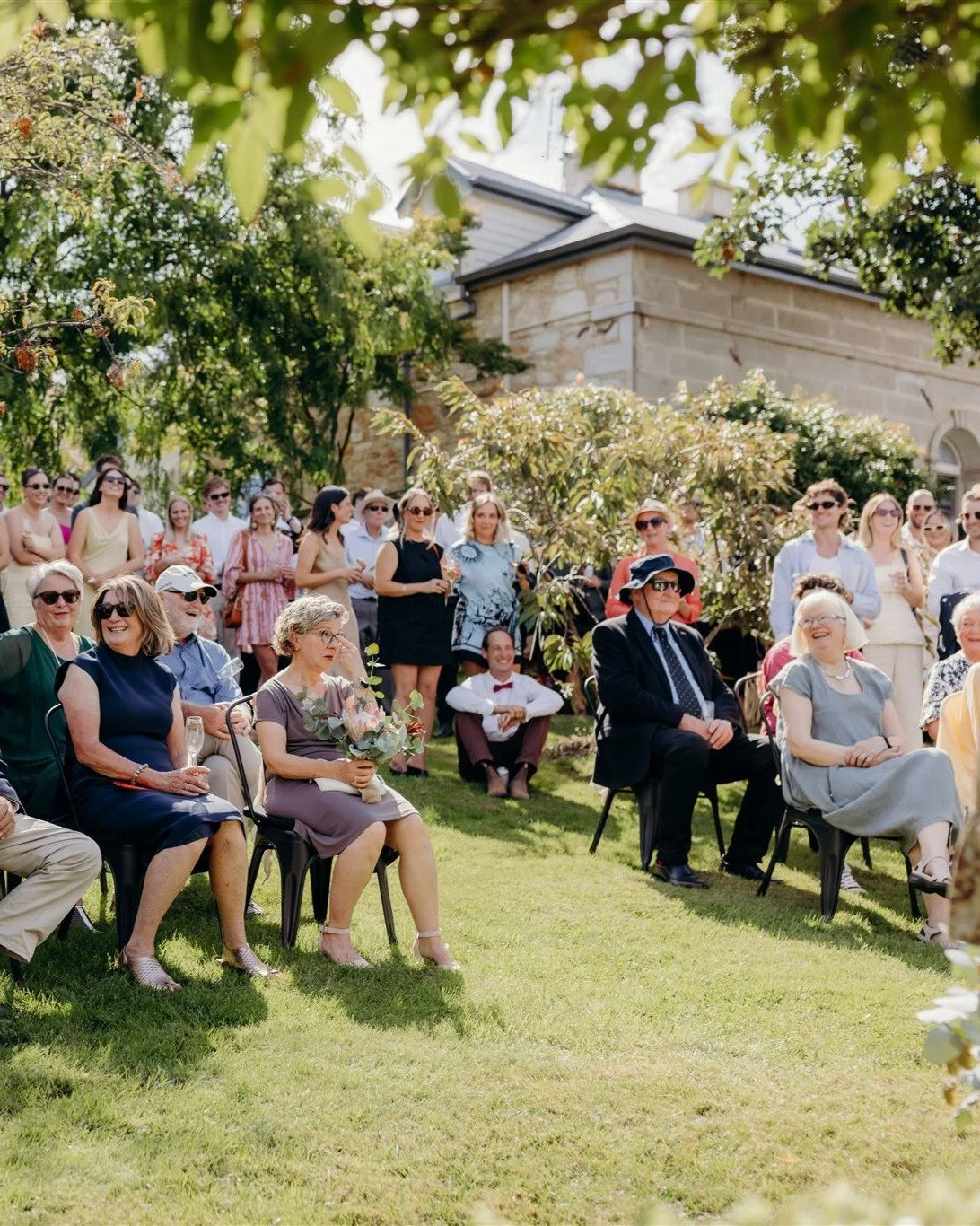 a sunny outdoor garden wedding