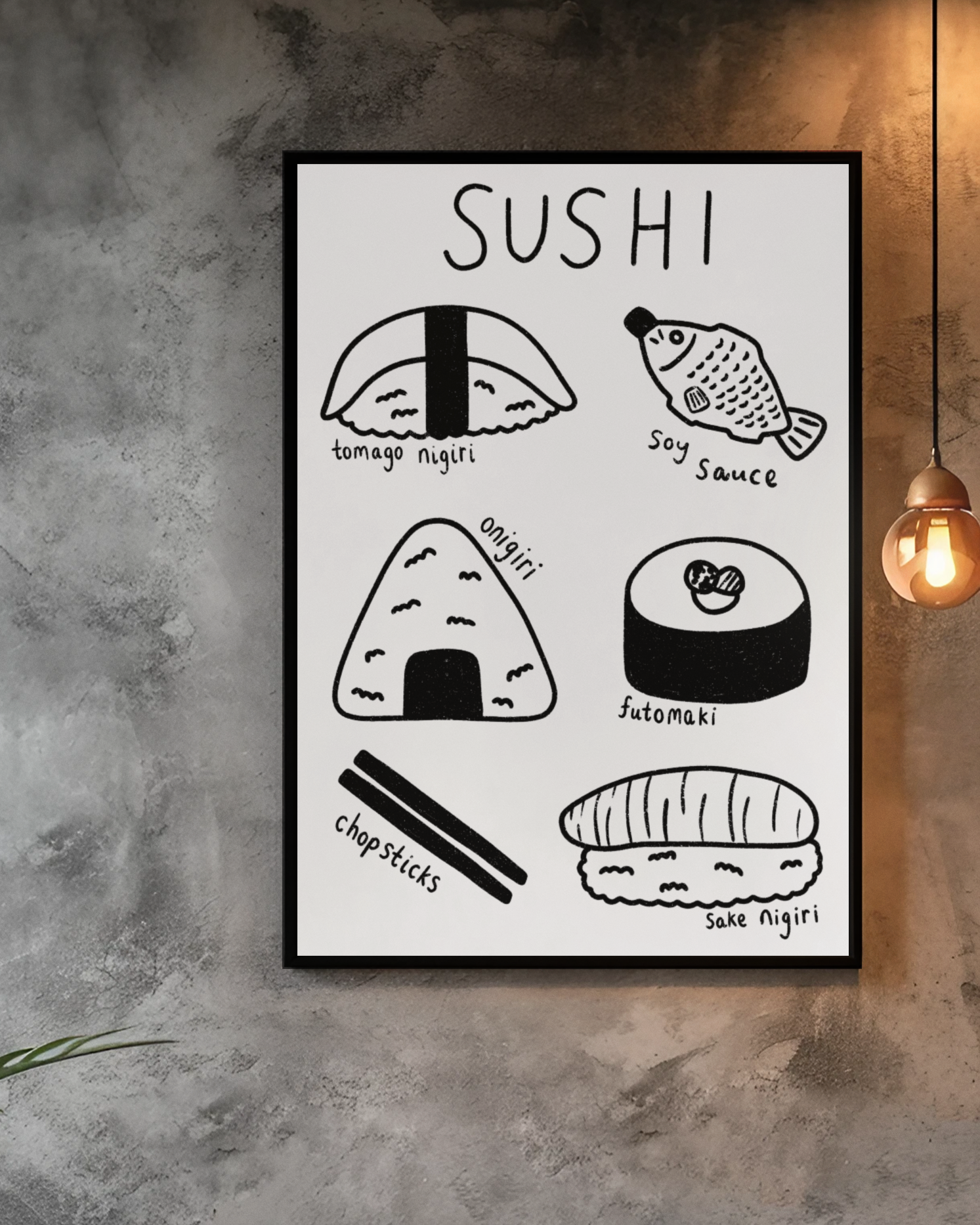 Sushi print (various colours)