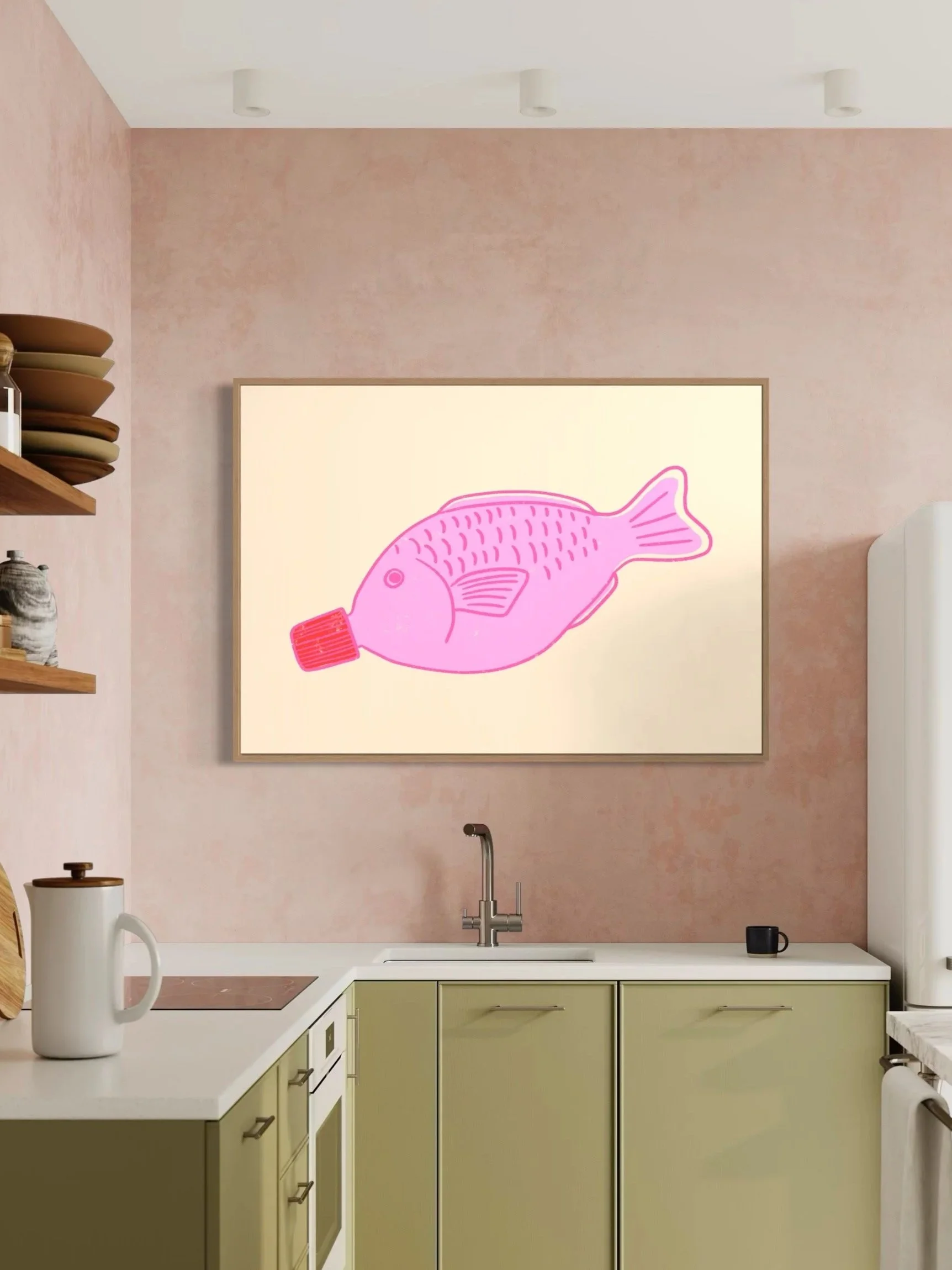 Soy sauce bottle print