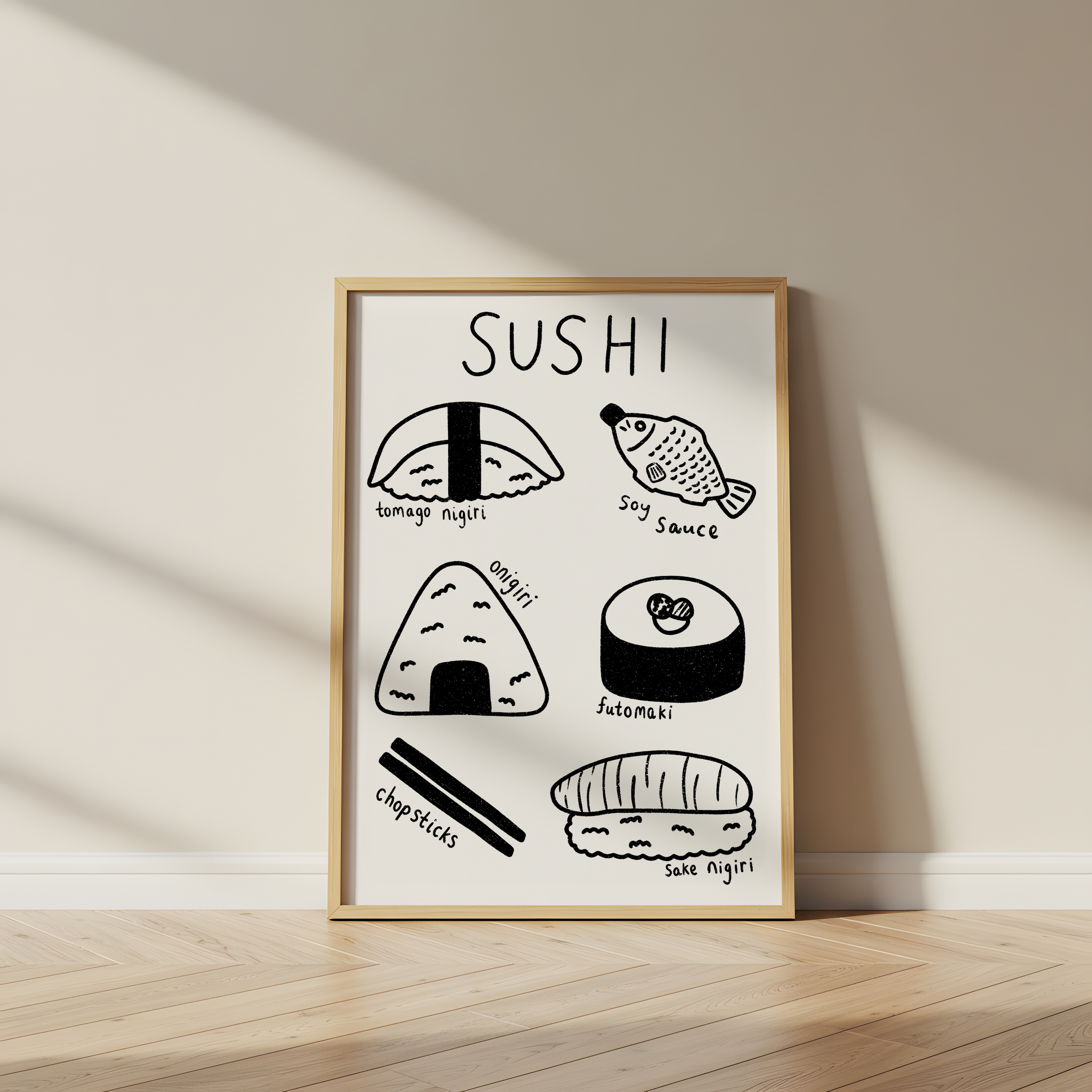 Sushi print (various colours)