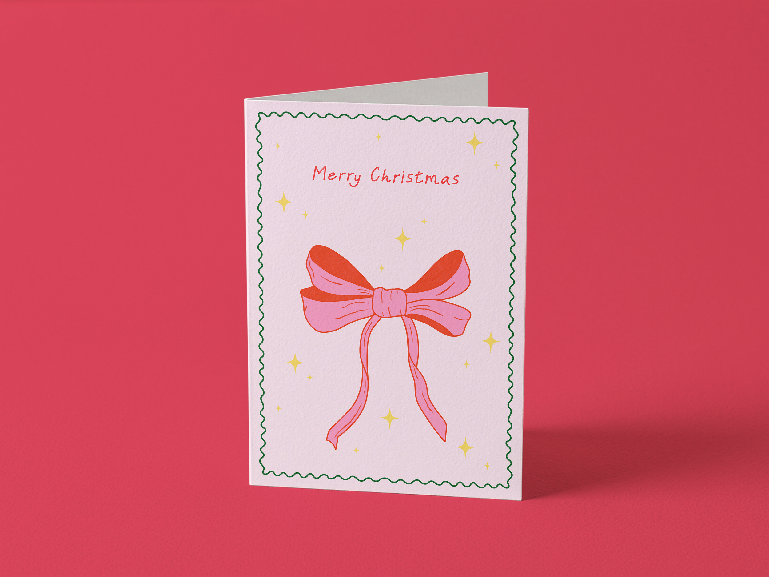 Bow Christmas card