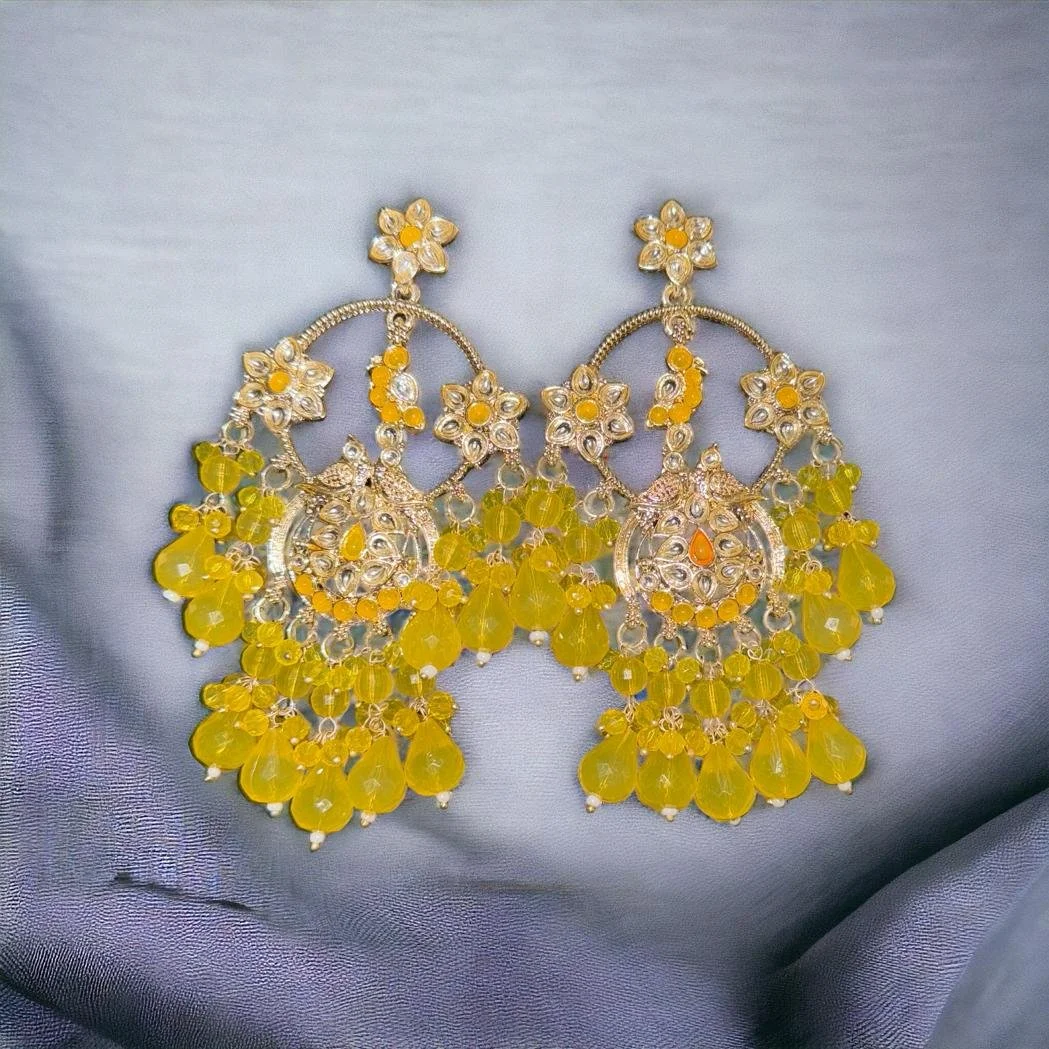 PEACOCK CRYSTAL EARRING