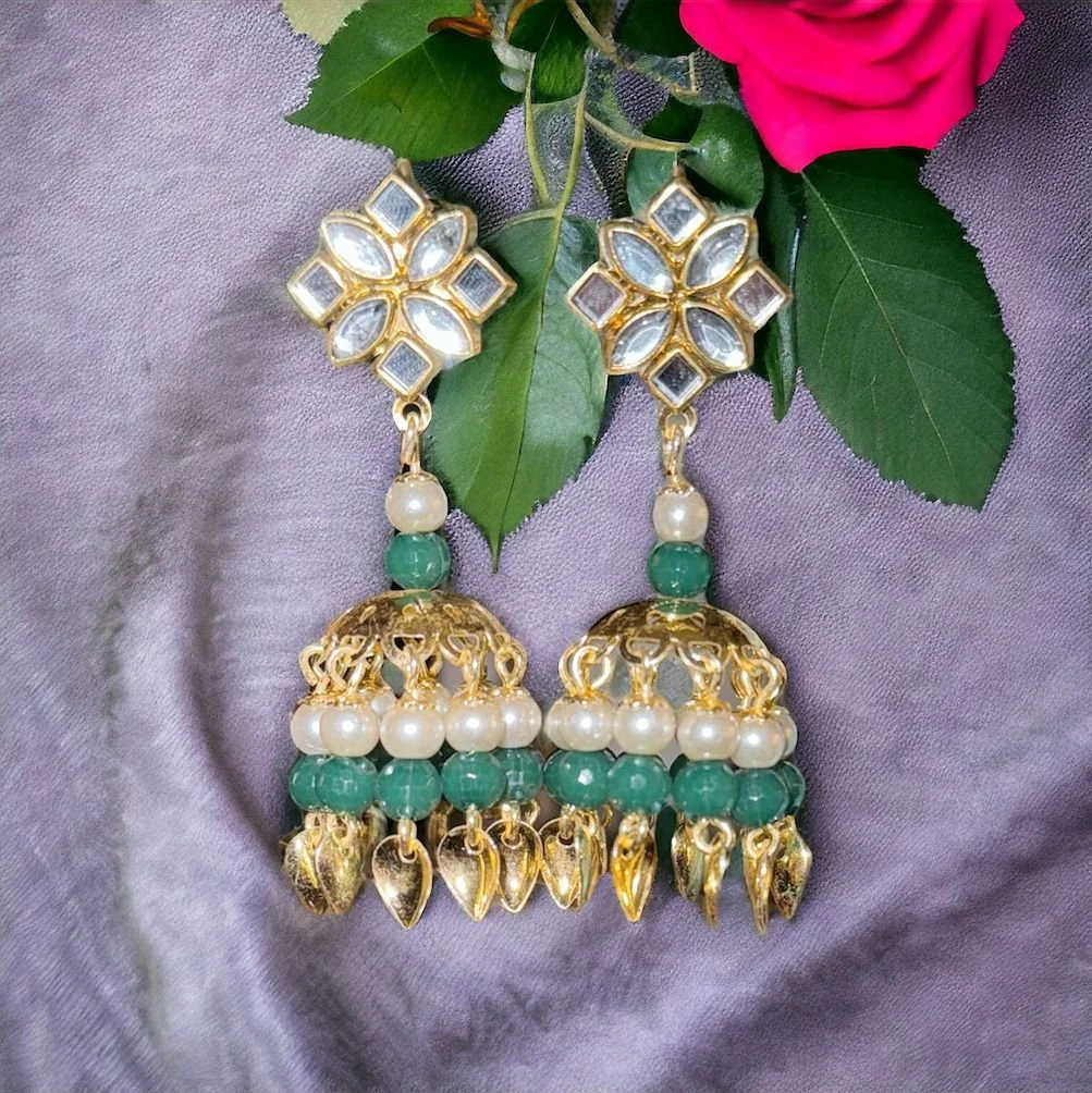 FLOWER PEPAL PATTI JHUMKI
