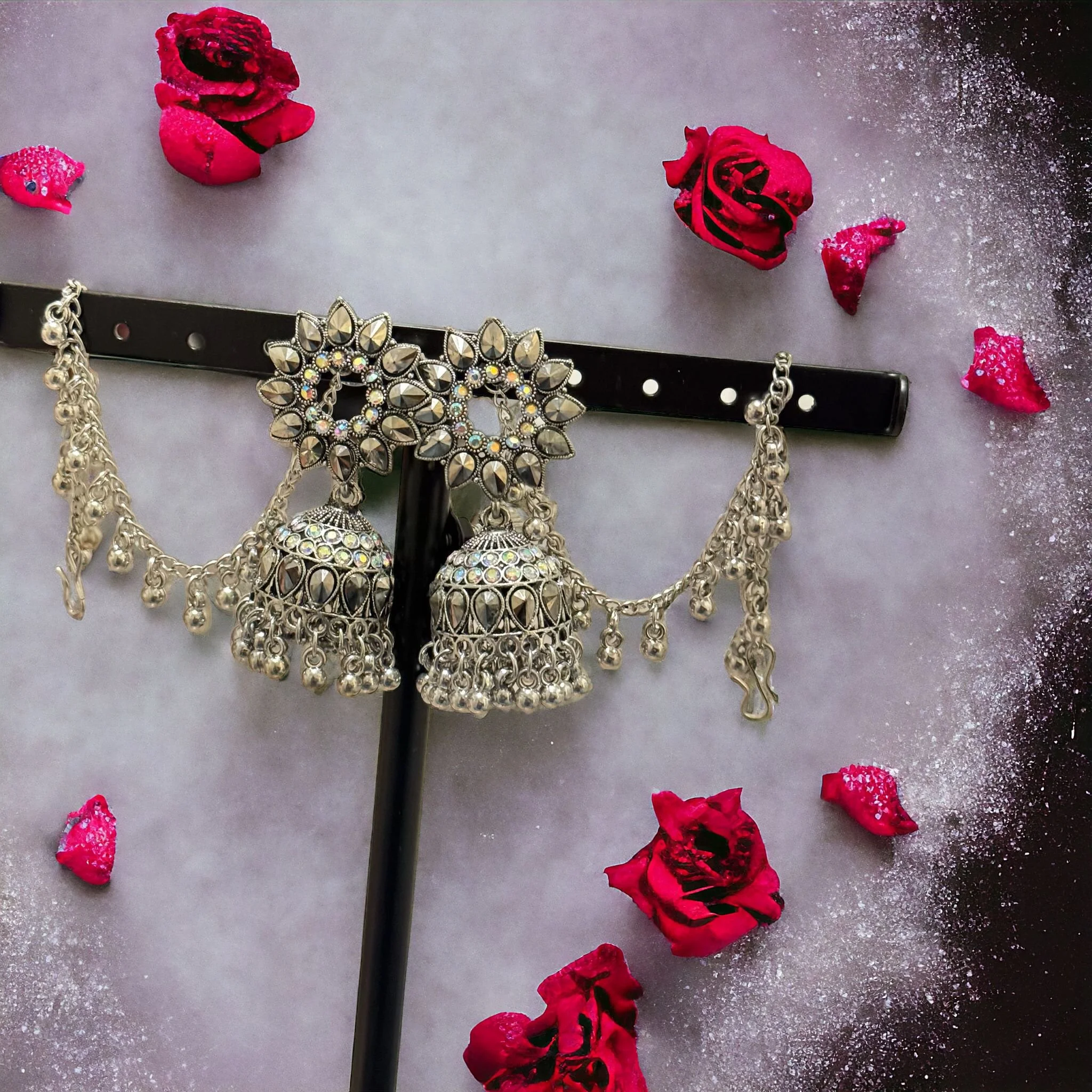 SHARA SLIVER JHUMKI