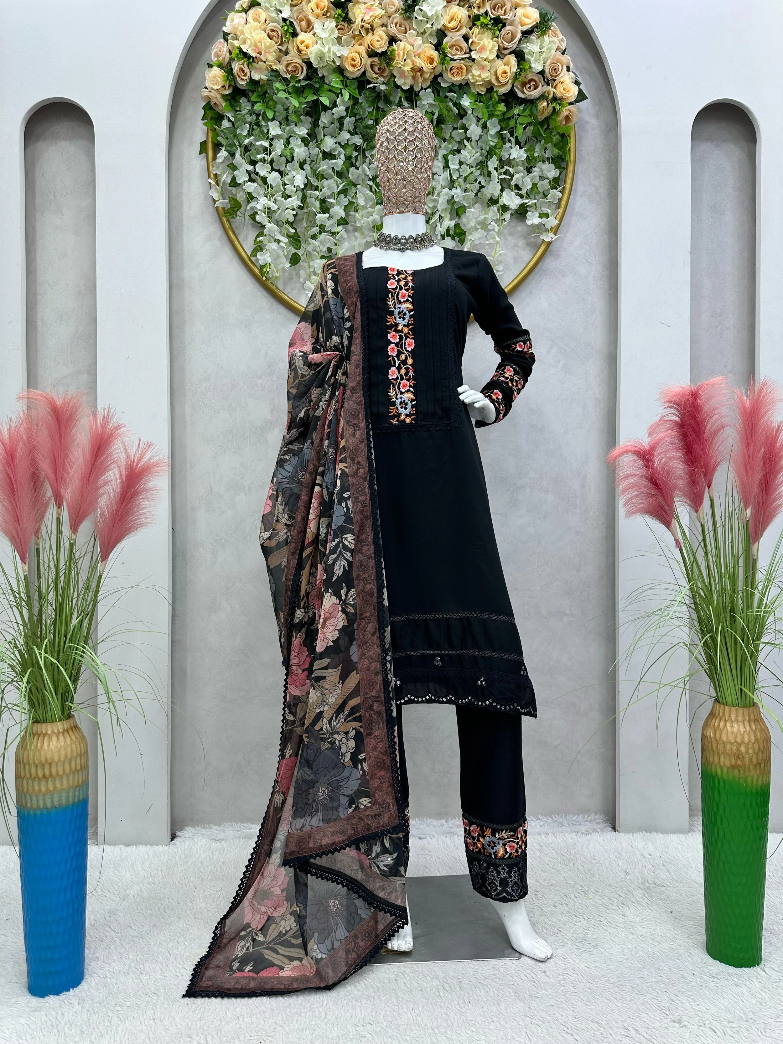 BLACK MASLIN SUIT
