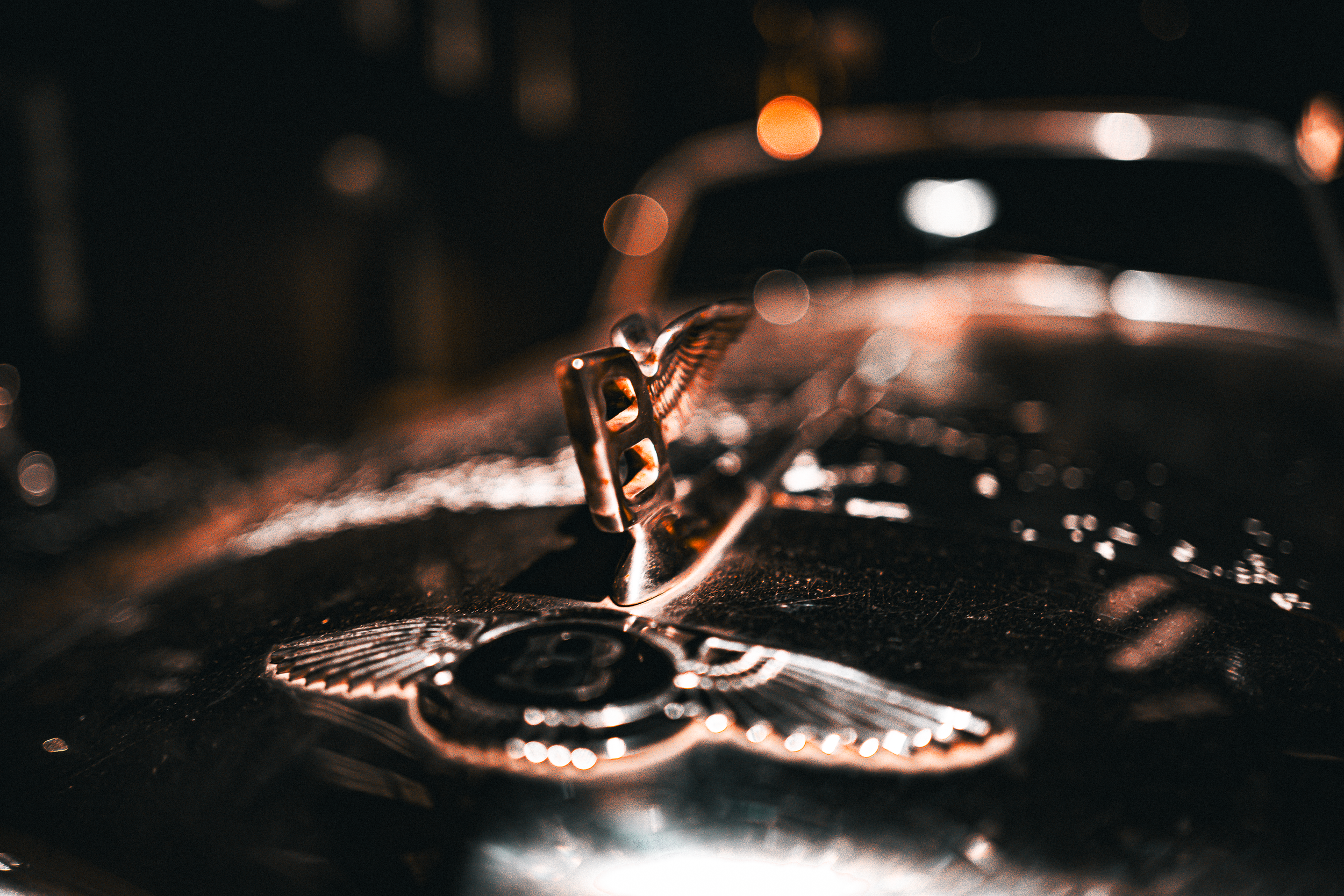 Golden Wings. Bathed in amber light, the Flying B glows like a badge of honour forged in motion.