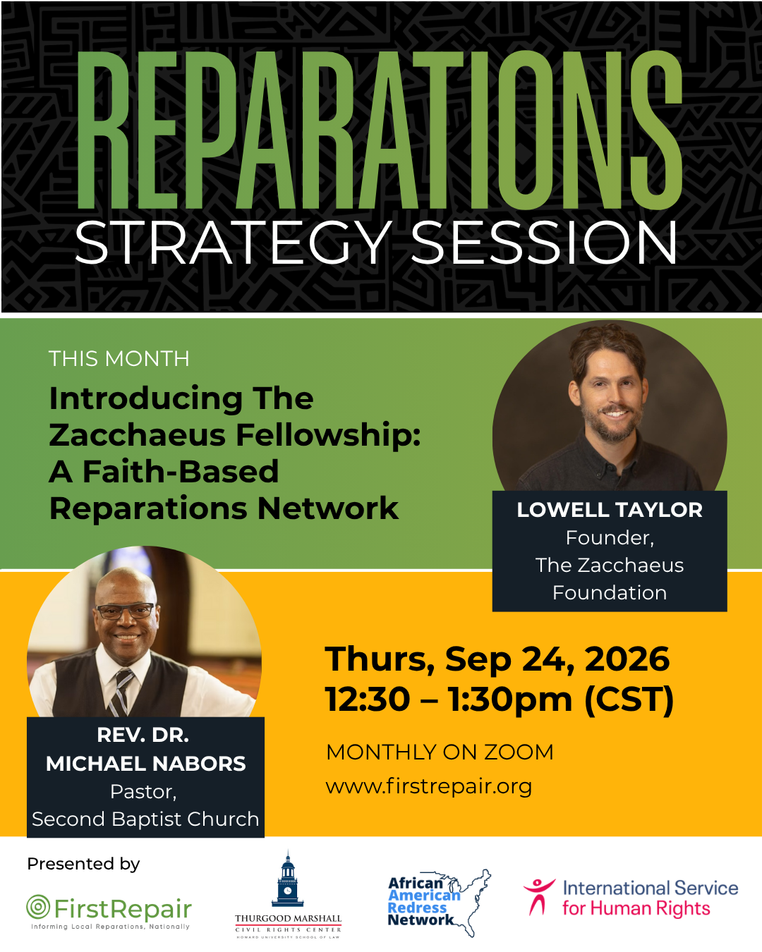 First Repair Reparations Strategy Session