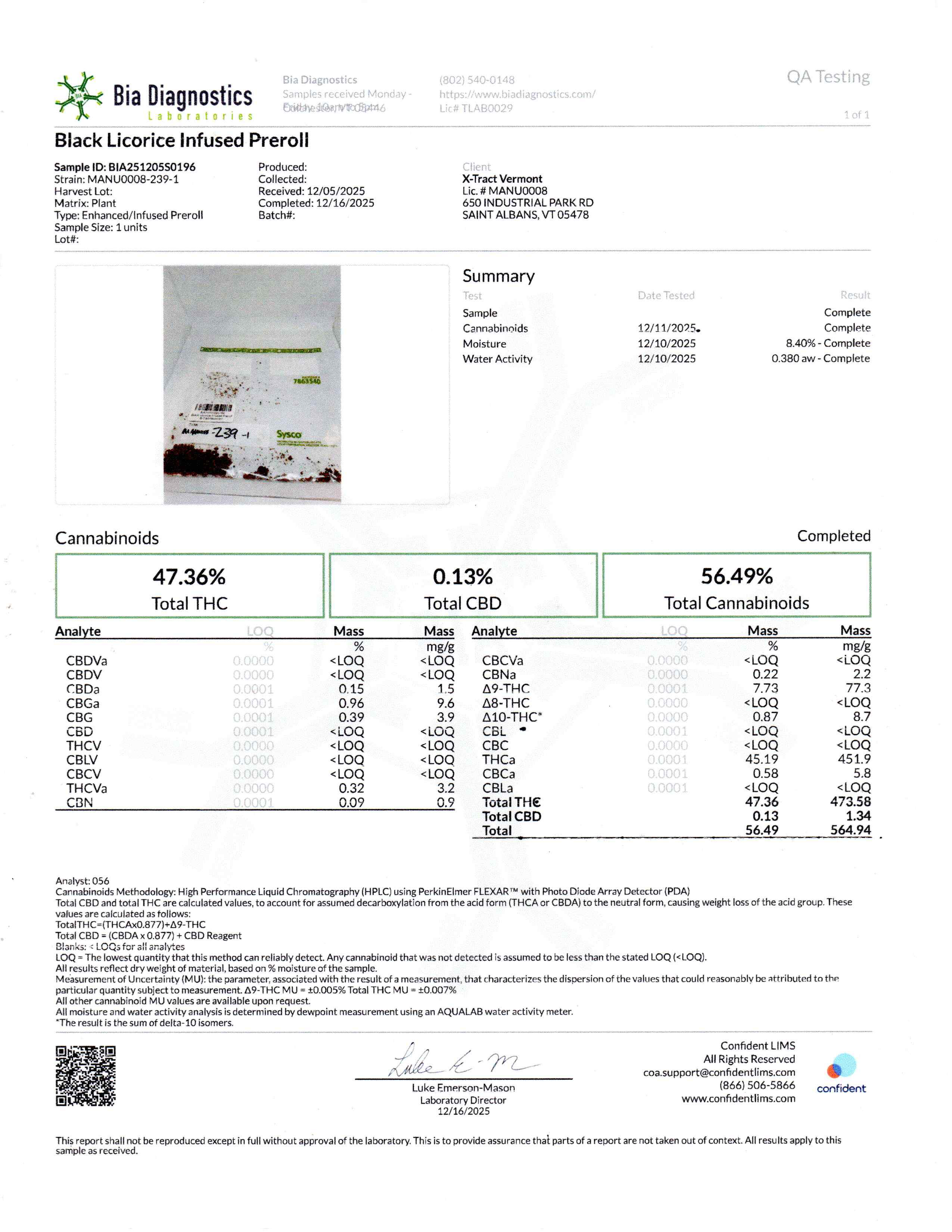 Black Licorice Infused Pre rolls