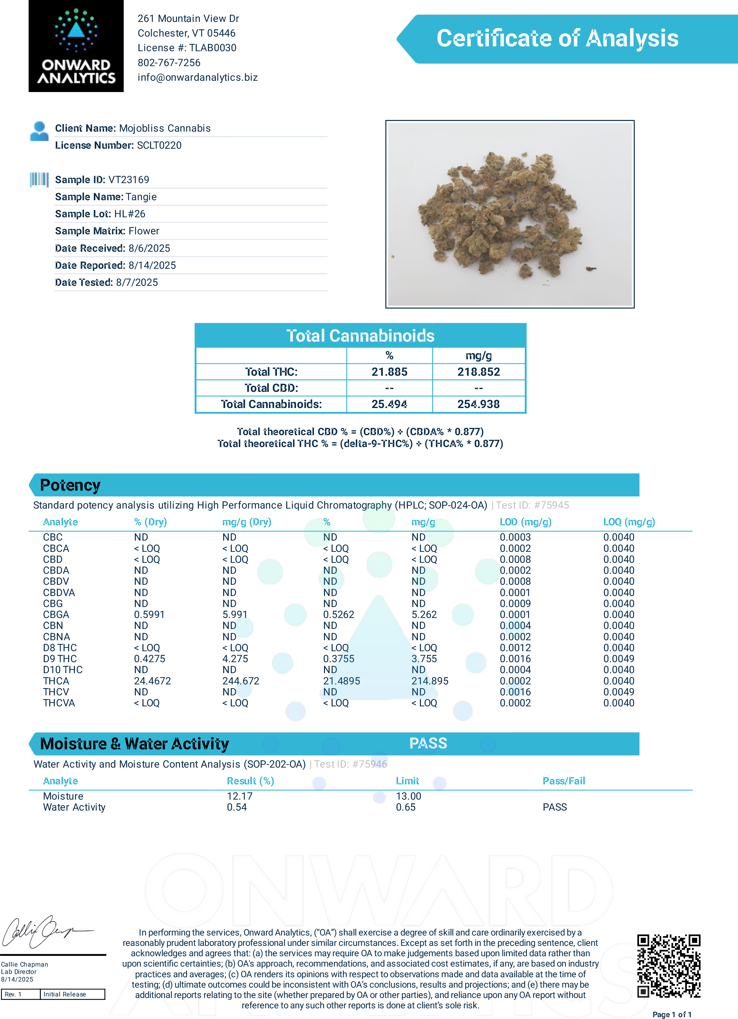 Tangie HL 26 Potency