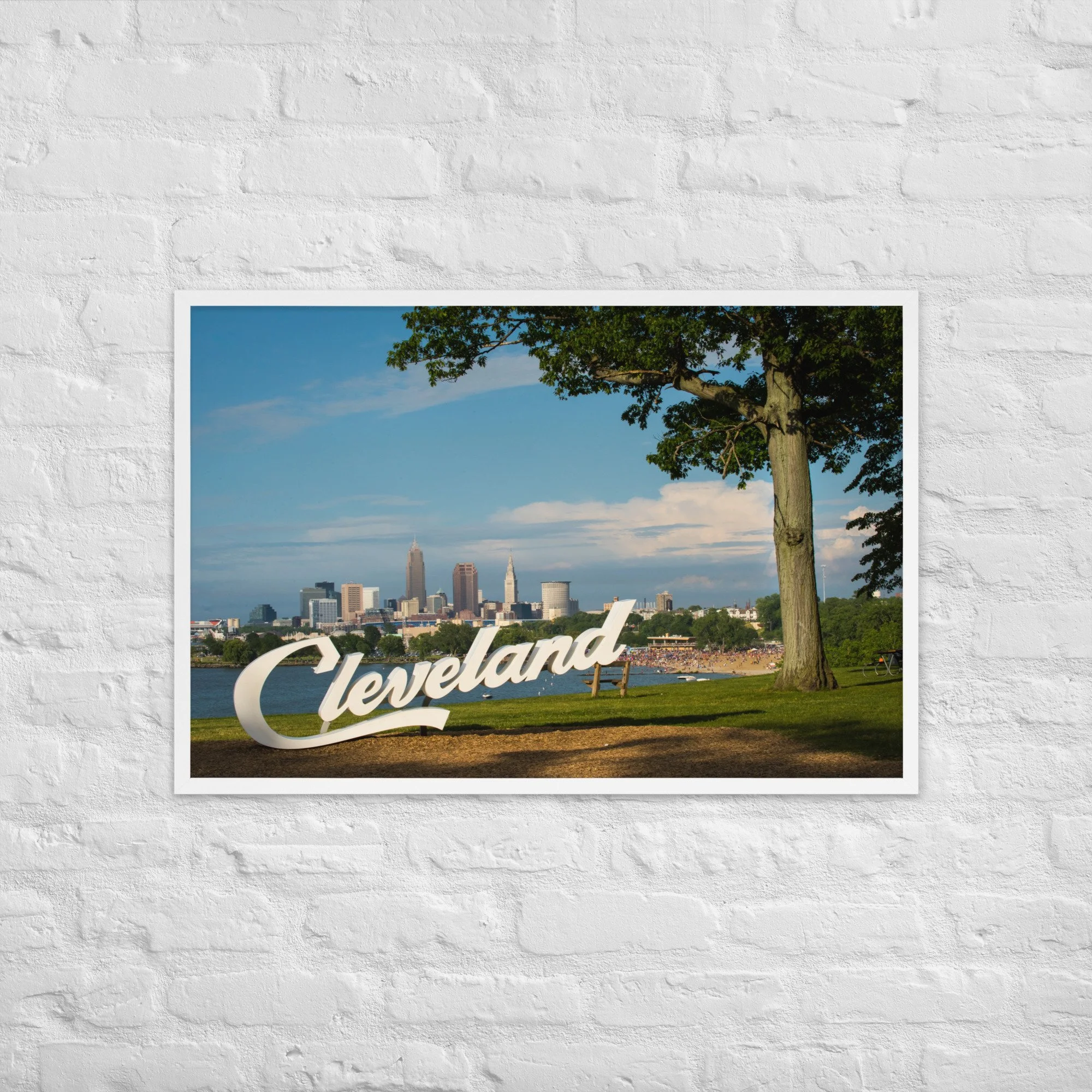 Cleveland Script Edgewater - Framed — Big Picture Cleveland