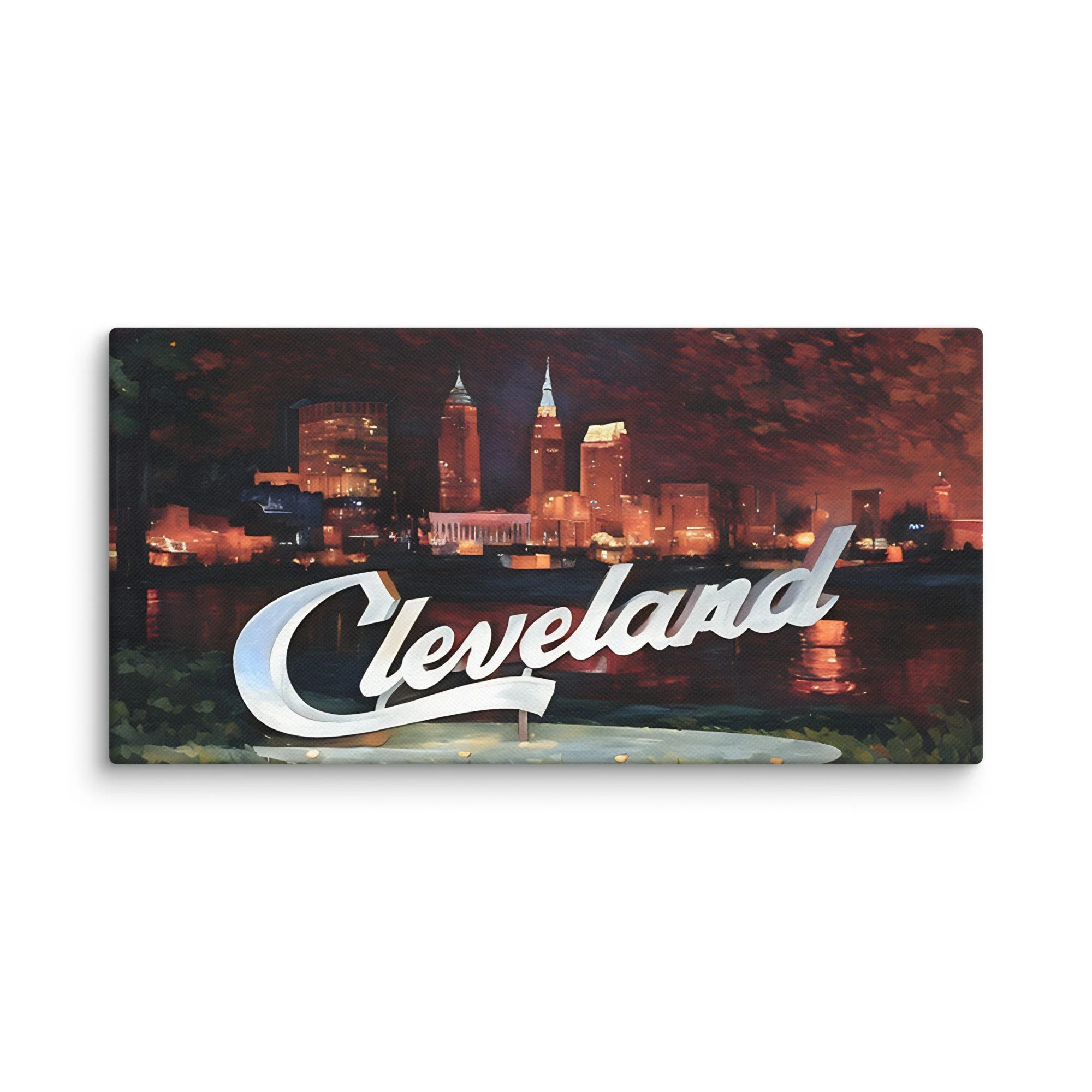 Impressionist Style Cleveland Script from The Foundry on Canvas — Big ...