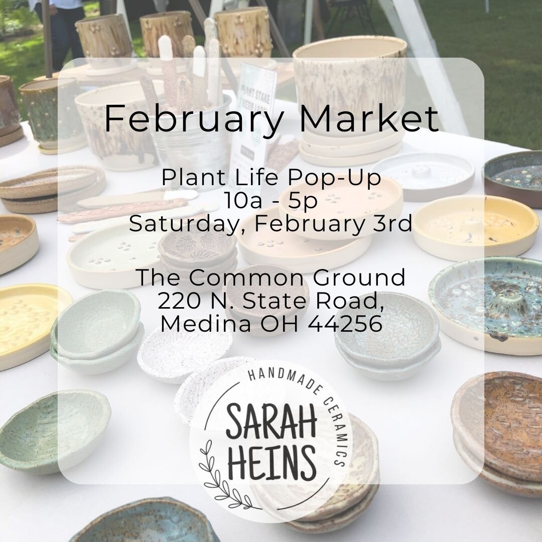 Escape the winter blues next Saturday 10-5p at the February Plant Life Pop-Up! Located at The Common Ground in Medina to shop house plants, rare plants, insects, pottery (of course!!) &amp; more! Check out the event on Facebook, https://fb.me/e/3knz4