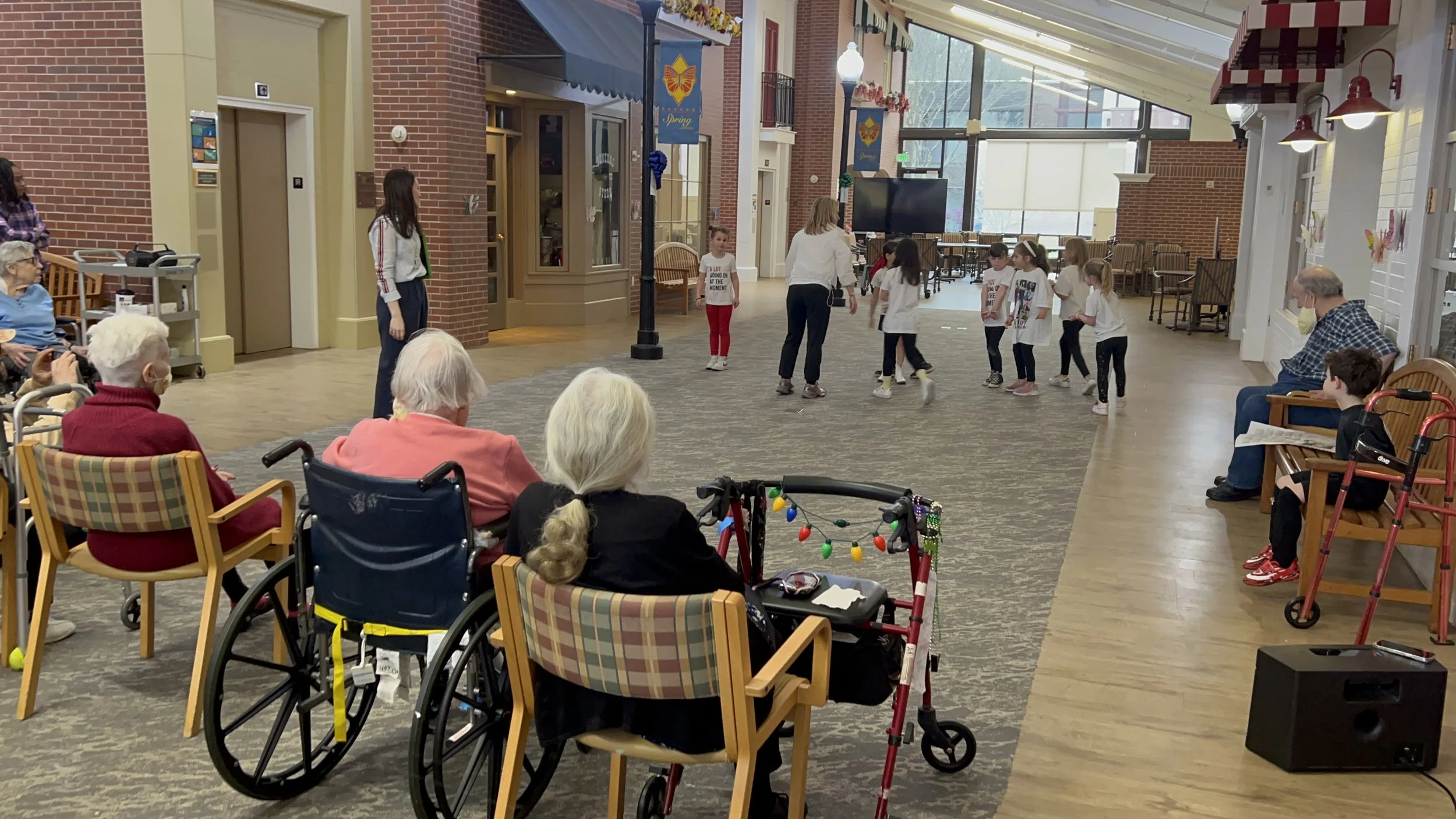 New Canaan kids from NC Dance Clinic perform for senior citizens as a way of giving back to the community.