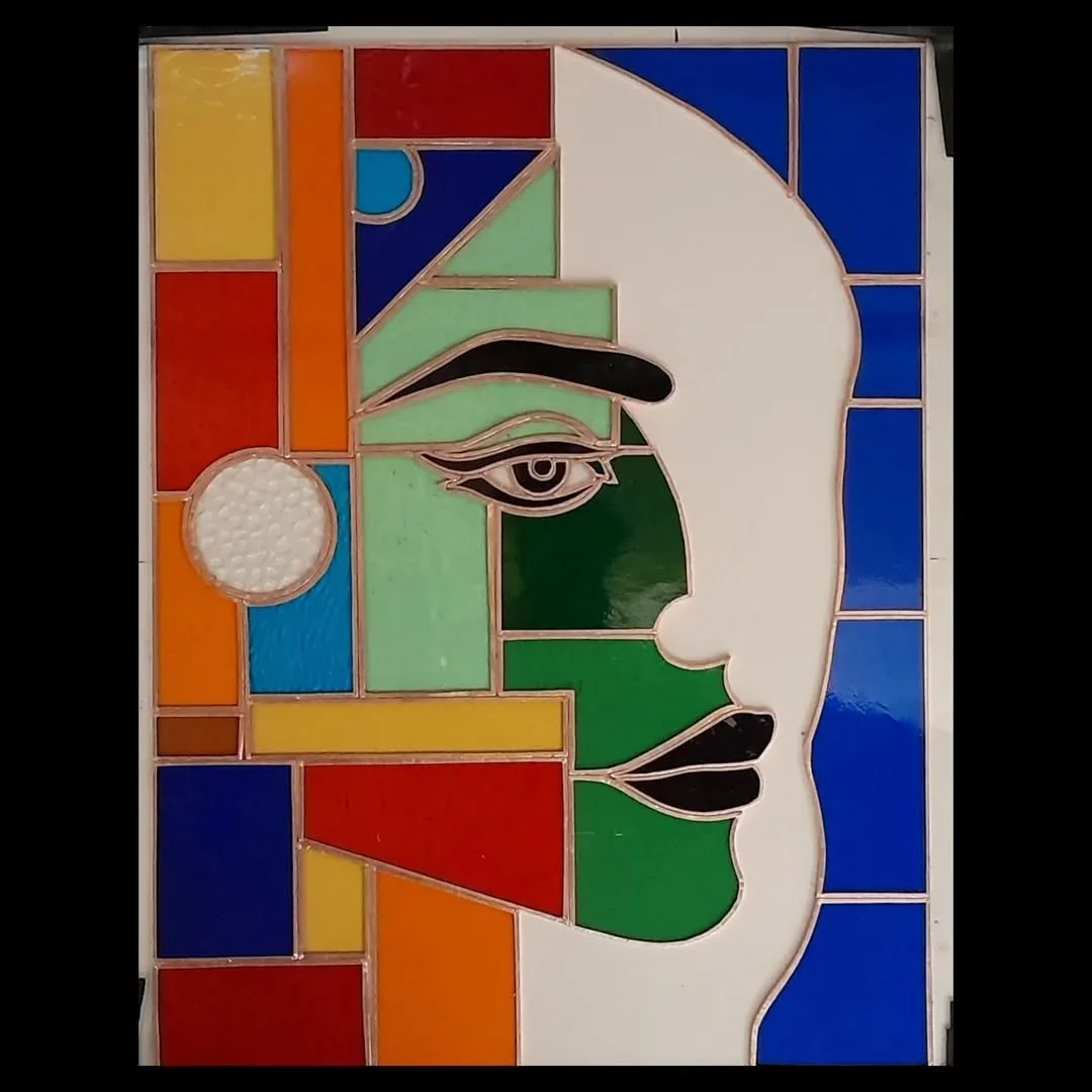 'Zhora'

Tiffany style stained glass 

405 x 305mm 

Very much looking forward to seeing how she looks on the lightbox 🫣. Hoping the hair will add a feeling of movement 🤞

Reveal tomorrow 

Avaliable shortly.&nbsp; Click the link in my bio to head 