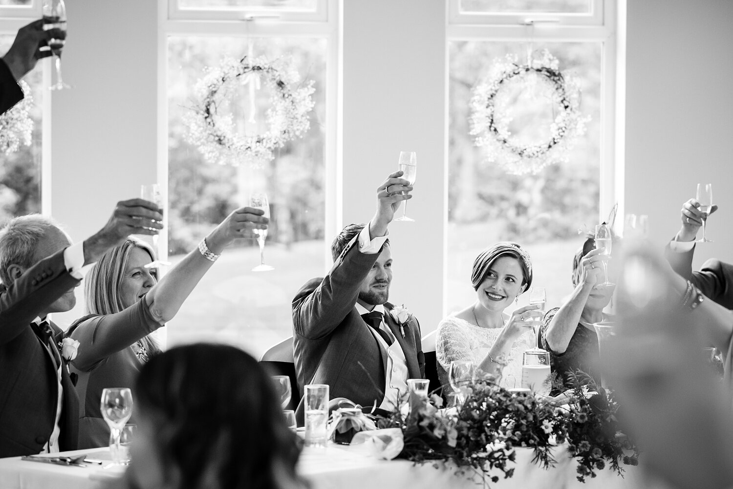 Wedding speeches at Mansion House Llansteffan