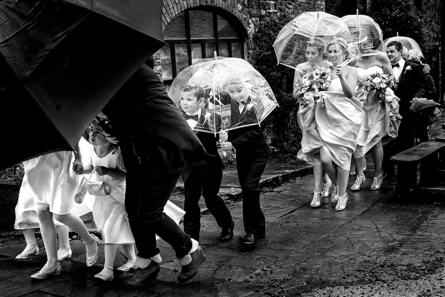 Keep out of the wind and rain at a Carreg Cennen Castle wedding.