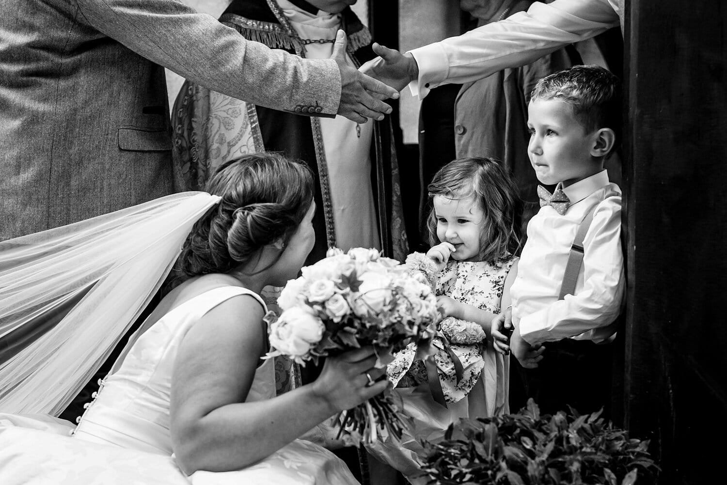 Bride and Page boy at Carmarthenshire wedding by Rich Williams of Real and Rich Photography, a Carmarthenshire based Wedding Photographer.
