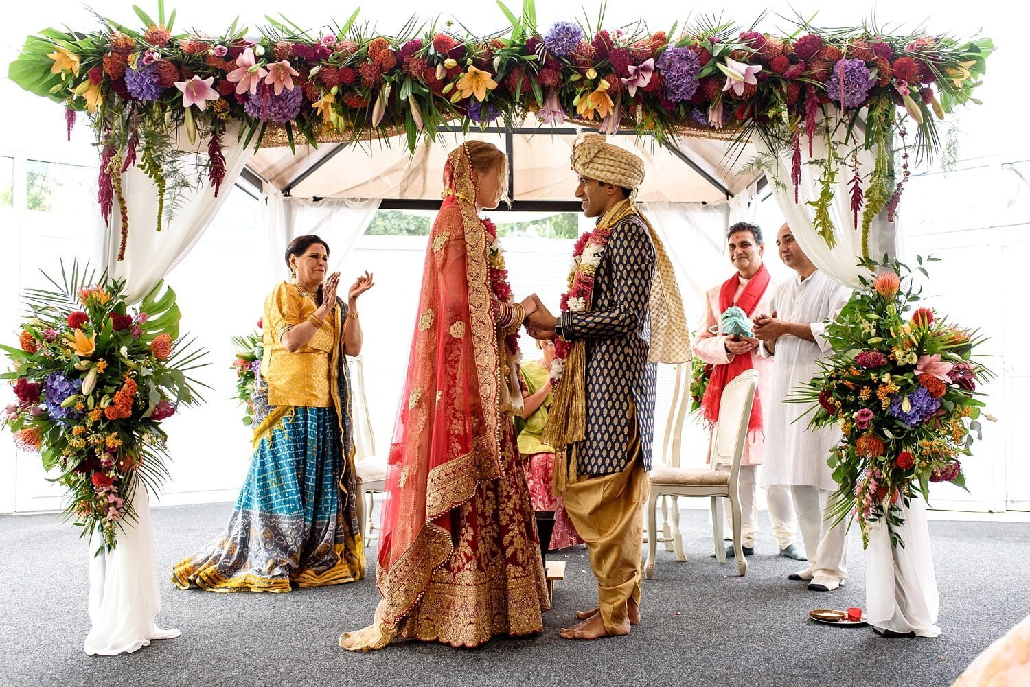 Indian wedding in South Wales at Oldwalls Gower. Wedding photography by Real and Rich Photography.