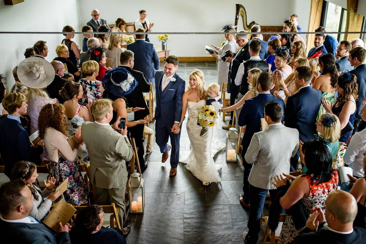 Wedding ceremony at Carreg Cennen Castle by Rich Williams of Real and Rich Photography, a Carmarthenshire-based Wedding Photographer.