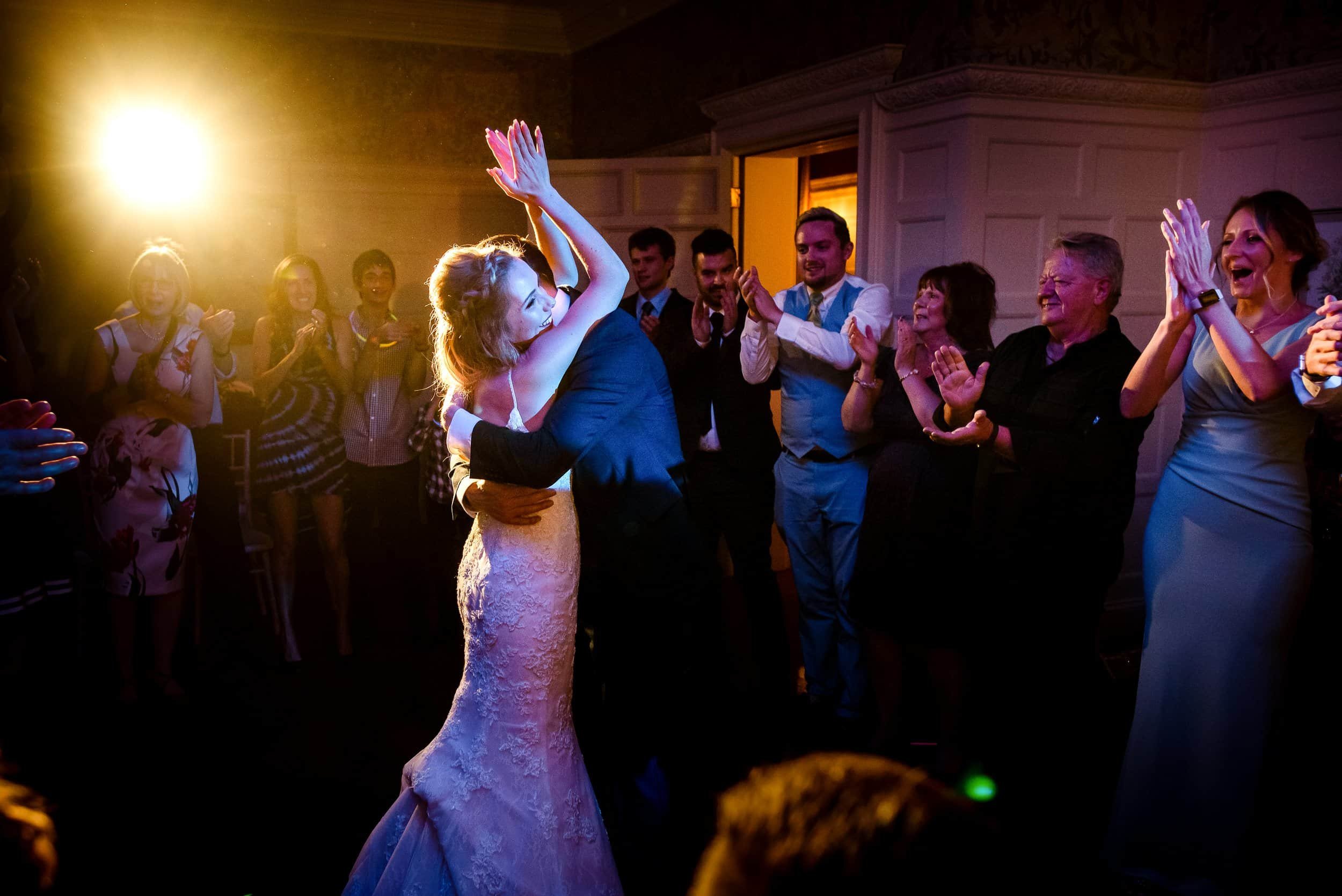 First dance wedding photos by Carmarthenshire wedding photographer Real and Rich Photography.