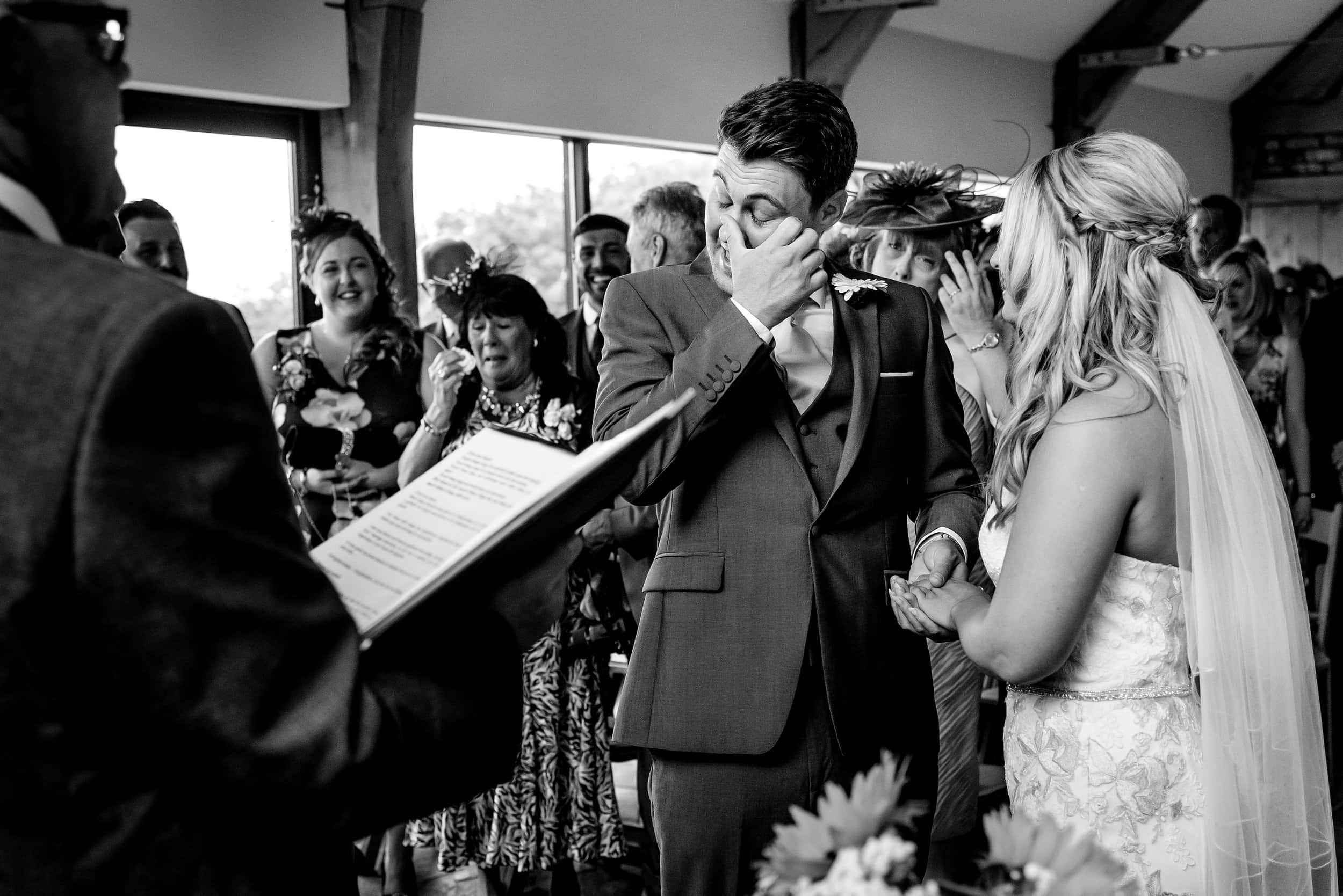 Wedding ceremony at Carreg Cennen Castle by Rich Williams of Real and Rich Photography, a Carmarthenshire-based Wedding Photographer.