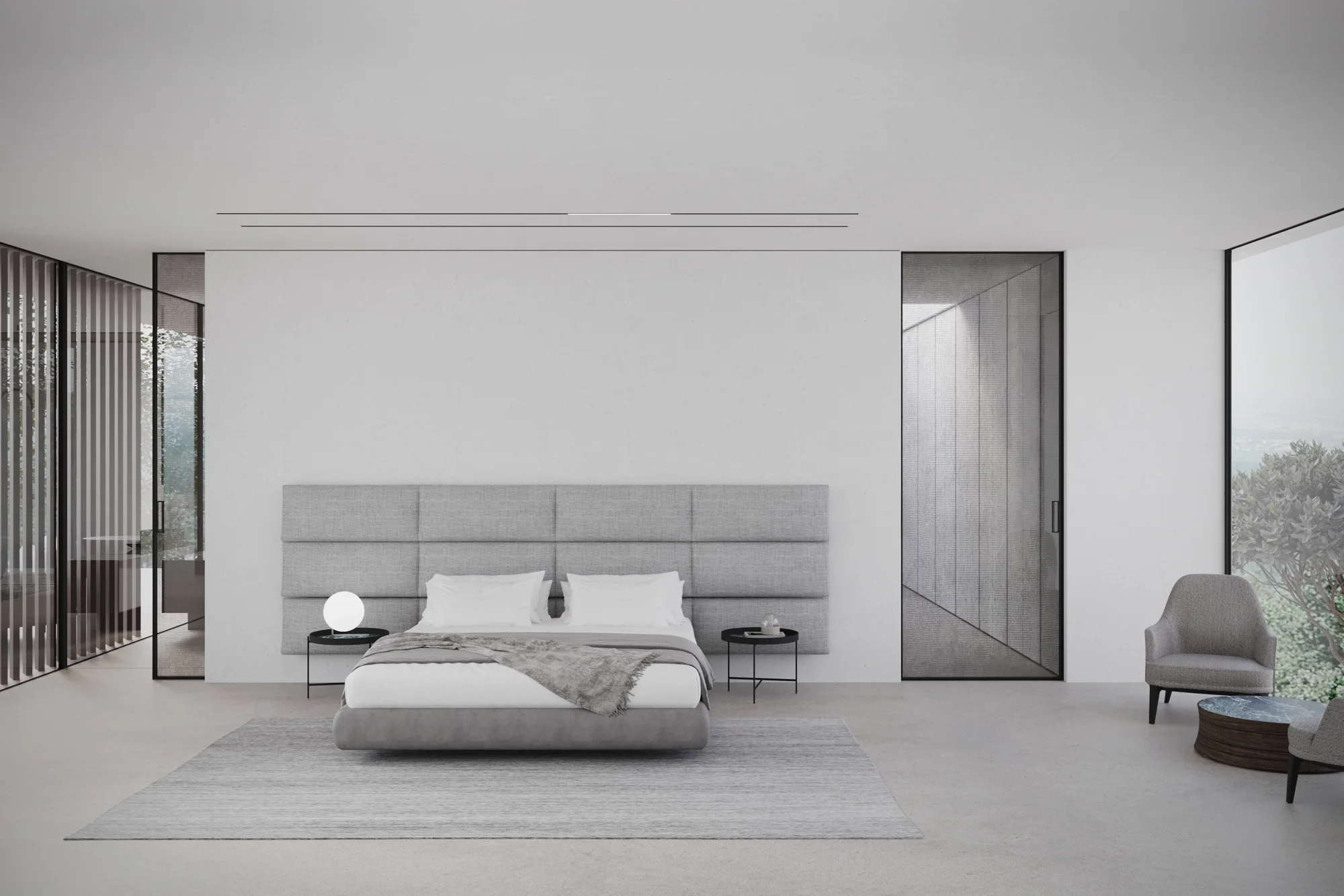 Bespoke luxury bedroom interior design in Dorset, designed and project managed by Abitalia South Coast.