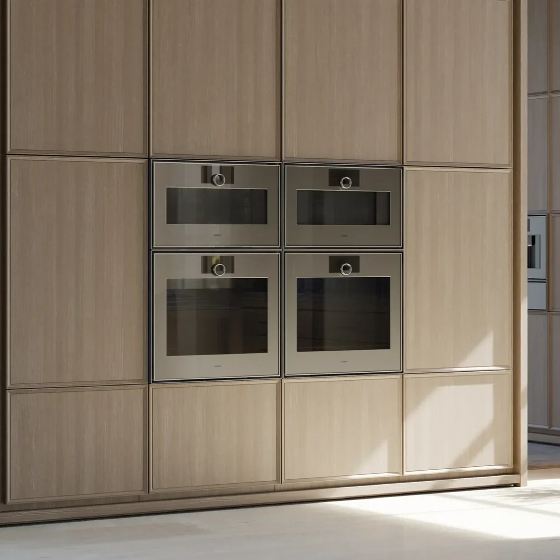Gaggenau built-in oven with sleek stainless steel finish in modern kitchen.