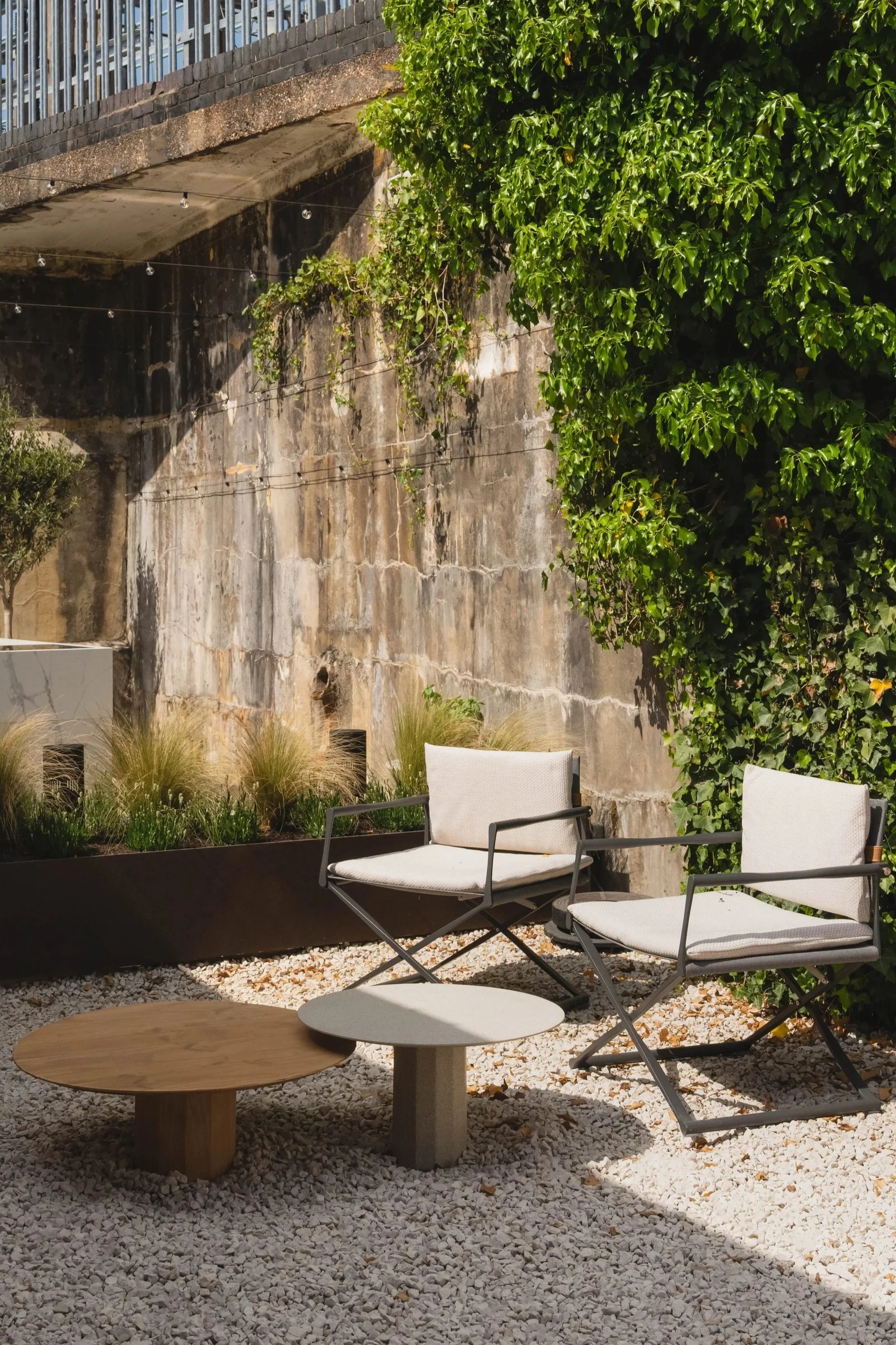 Riviera by Talenti revealing its architectural proportions and lightweight frame suited to modern outdoor spaces.