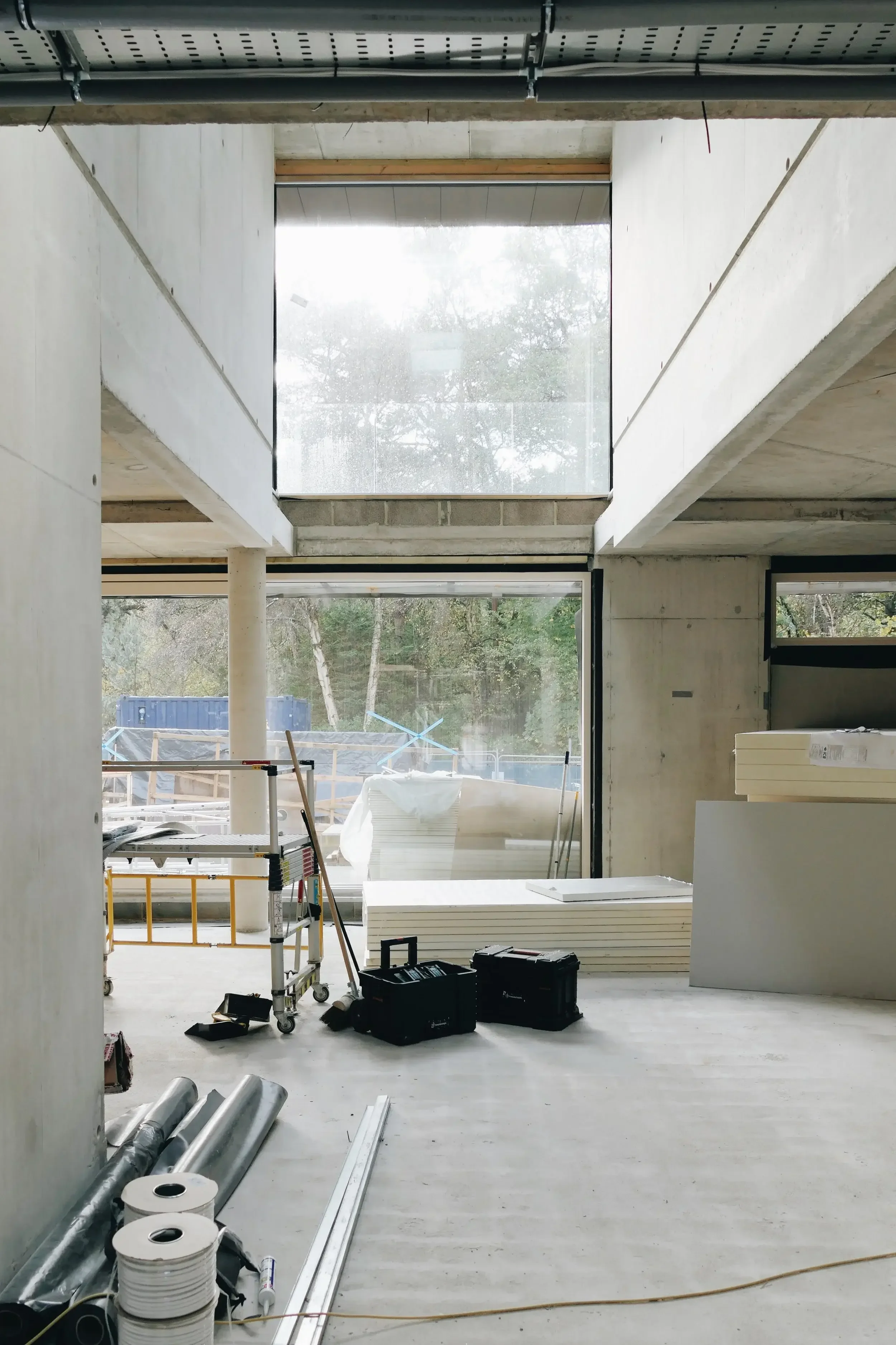 Construction site of a project across Dorset studio, abitalia south coast.