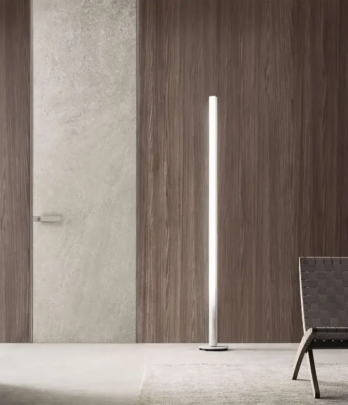 Rimadesio Moon coplanar door with flush integration, designed by Giuseppe Bavuso, supplied by Abitalia South Coast in Dorset, Hampshire, and Surrey.