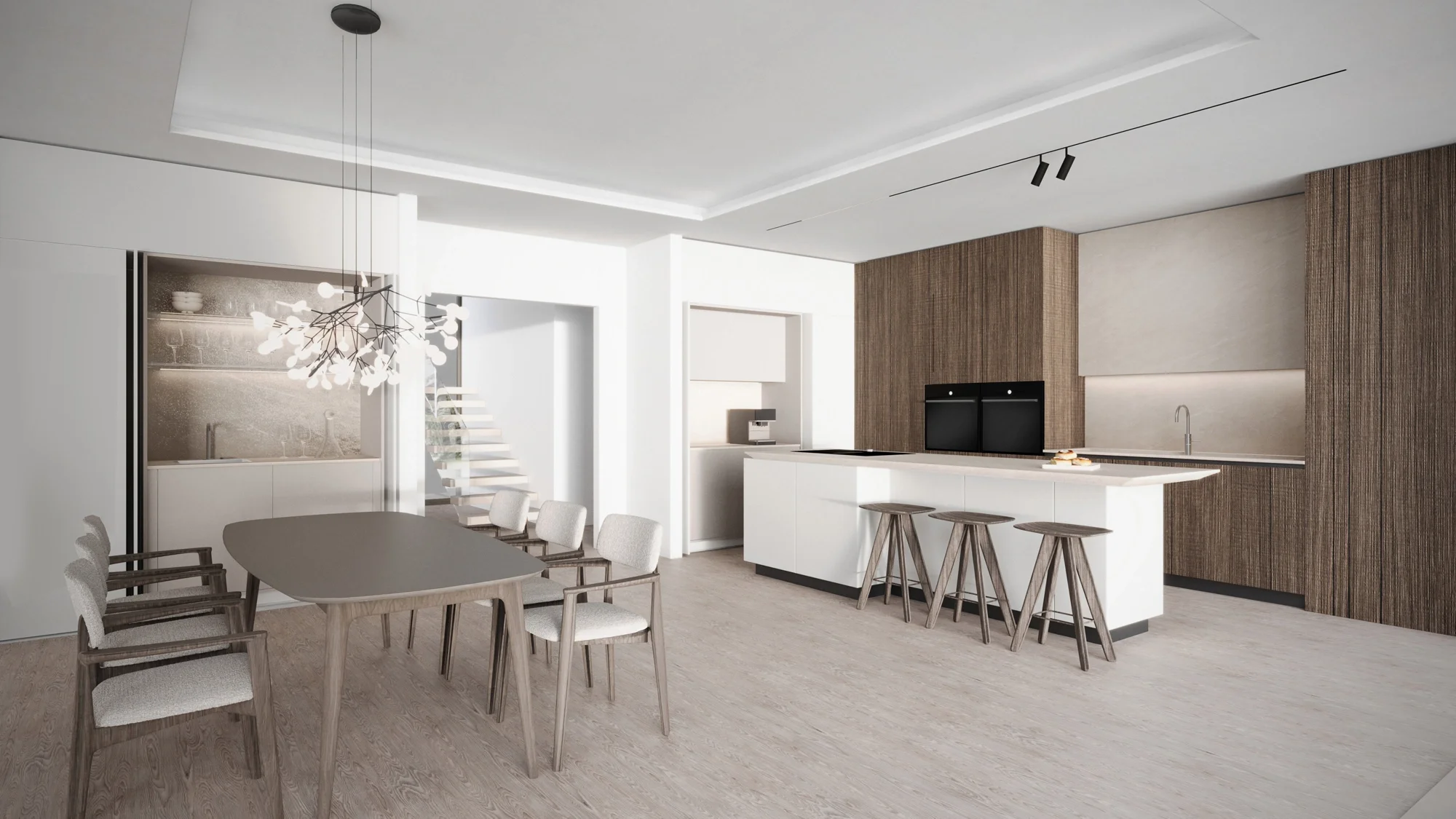 Gaggenau appliances integrated into luxury bespoke kitchen in Dorset, designed and installed by Abitalia South Coast.