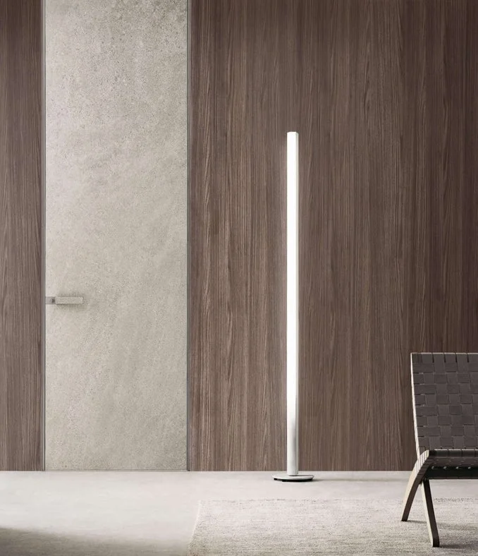 Rimadesio Moon coplanar door with flush integration, designed by Giuseppe Bavuso, supplied by Abitalia South Coast in Dorset, Hampshire, and Surrey.