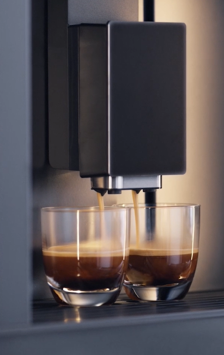 Gaggenau built-in automatic coffee machine with TFT display, available for luxury kitchens across Hampshire and Dorset