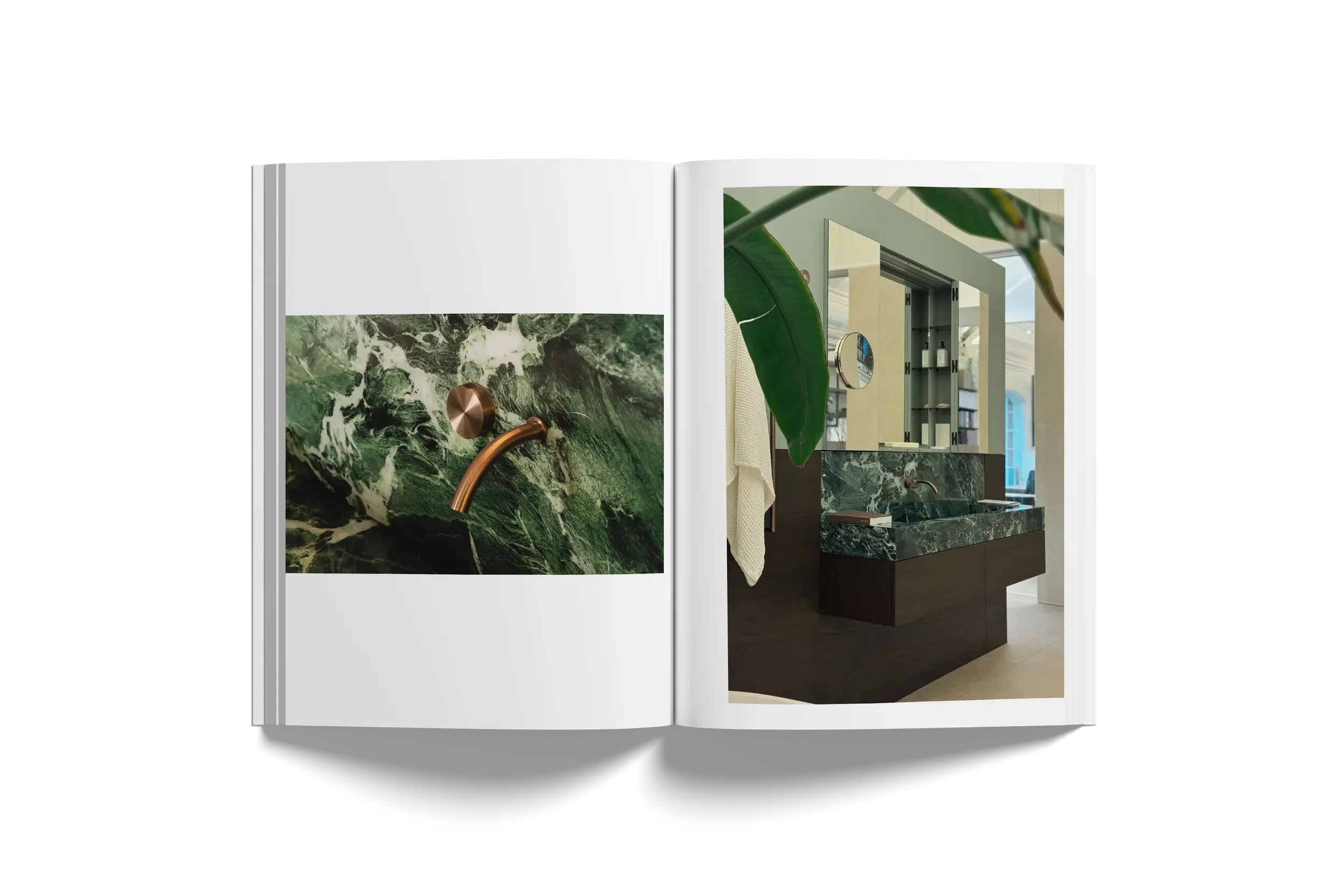 Maxi Porcelain Sink, Recessed Mirrored Unit with LED and Wooden Vanity by Makro, and  Wall-Mounted Basin Mixer by Cea showcased at Abitalia South Coast, Poole, Dorset, UK.