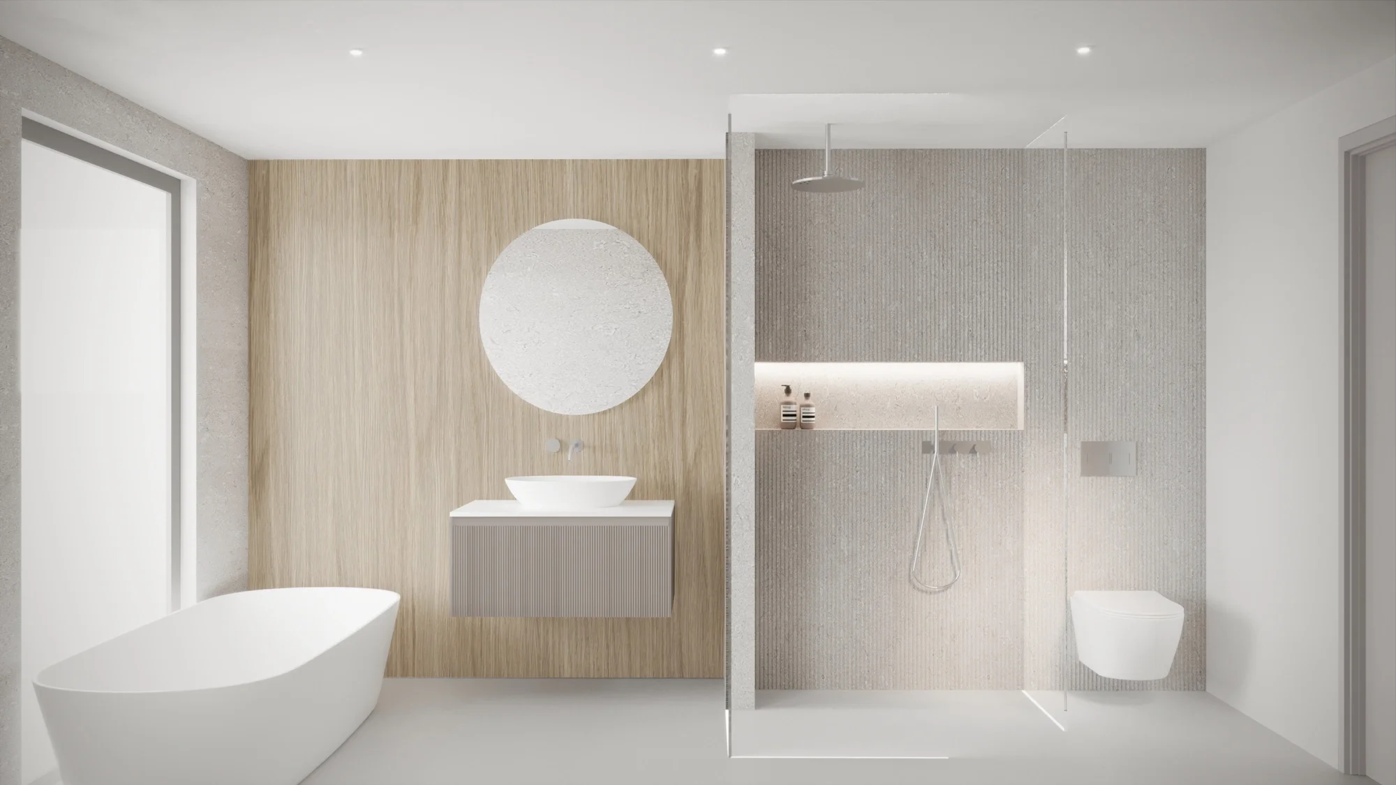 Bespoke luxury bathroom interior design in Hampshire, designed by best bathroom designer Abitalia South Coast.