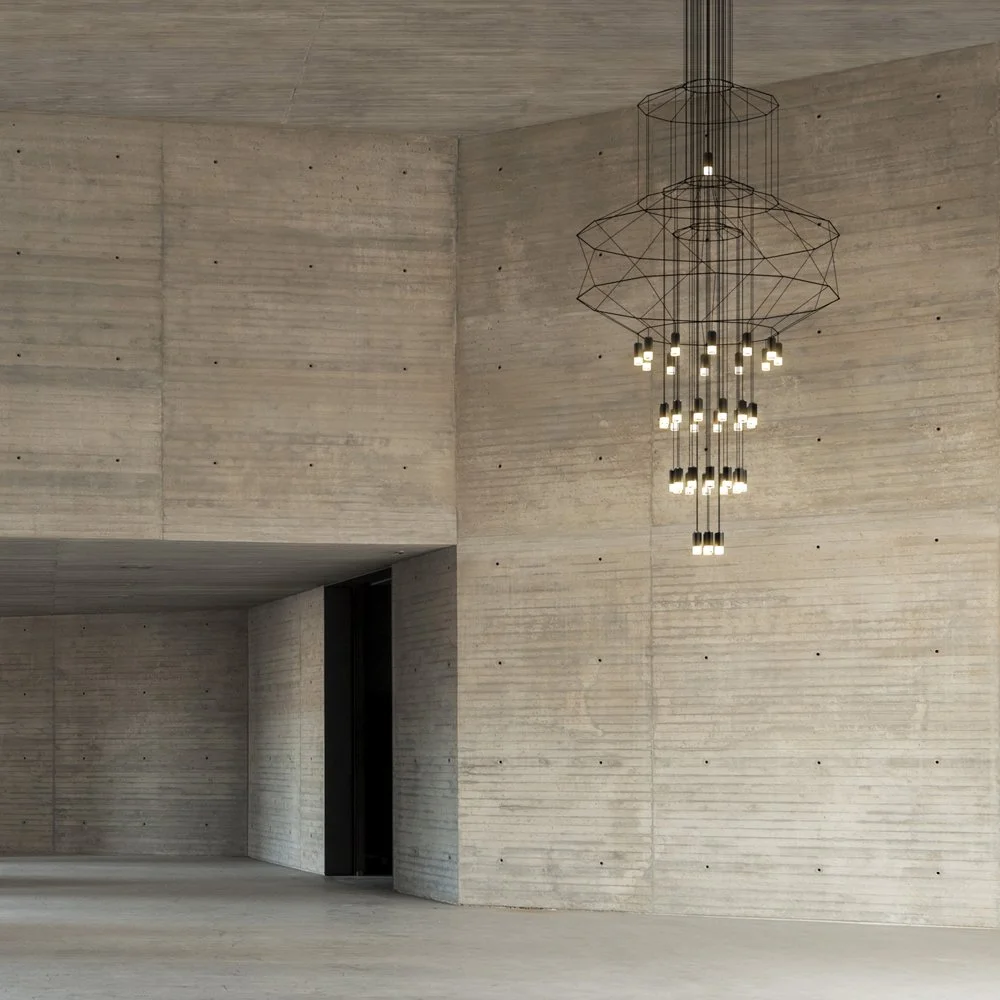Vibia Wireflow 43-Light Chandelier by Arik Levy with modern sculptural design, supplied by Abitalia South Coast in Dorset, Hampshire, and Surrey.