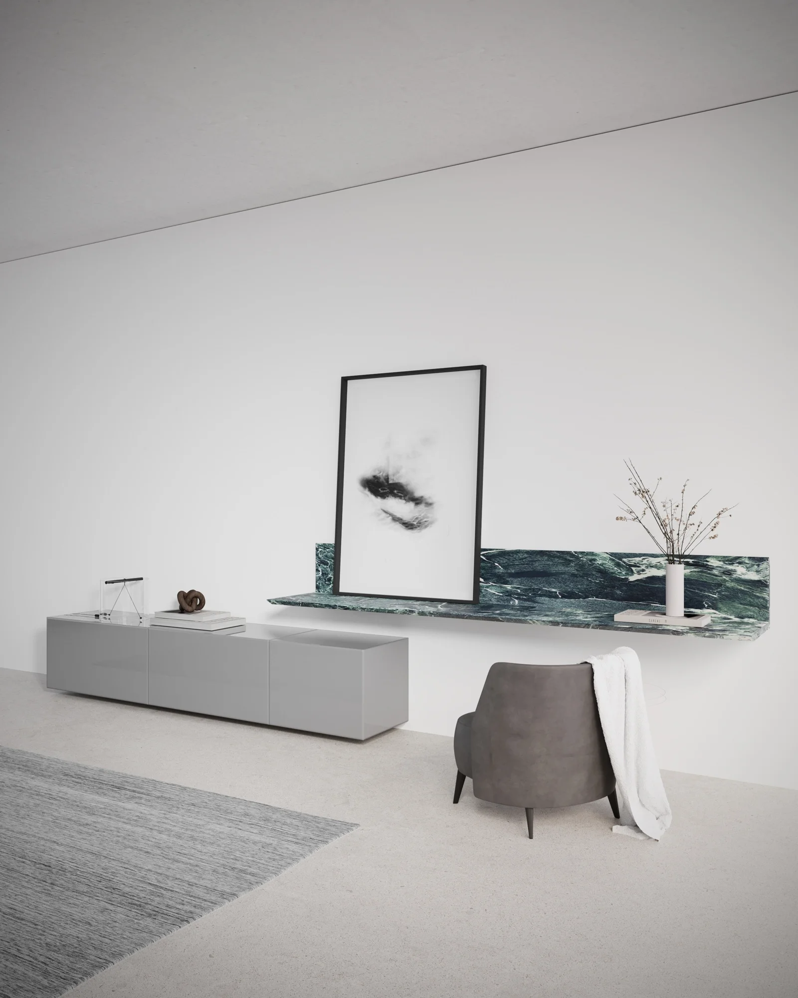 Luxury Italian sofa upholstery and cushion detail, specified by interior designer Abitalia South Coast in Hampshire.