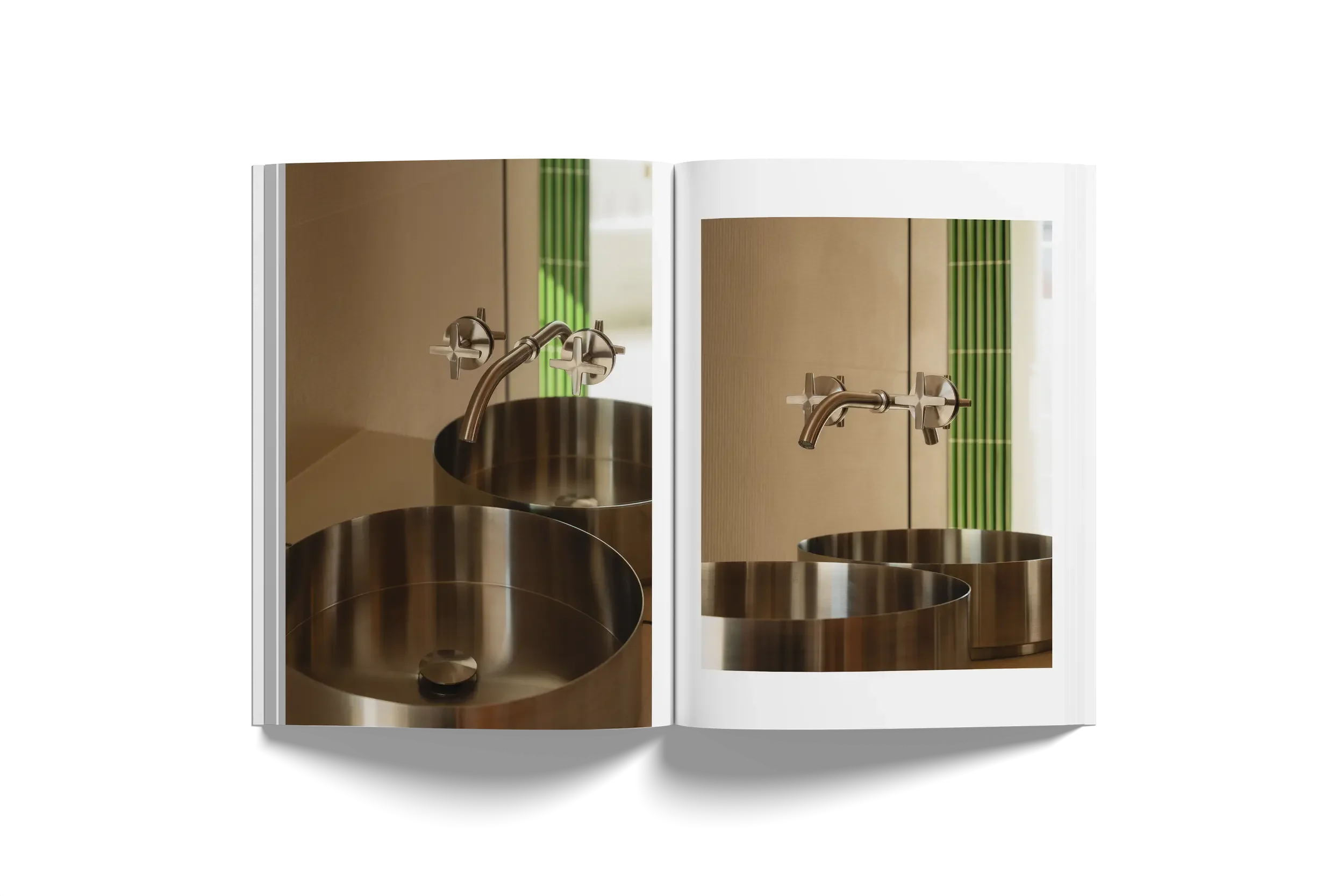 Cea countertop washbasin and Cea wall-mounted basin mixer featured at Abitalia South Coast, Poole, Dorset, UK.