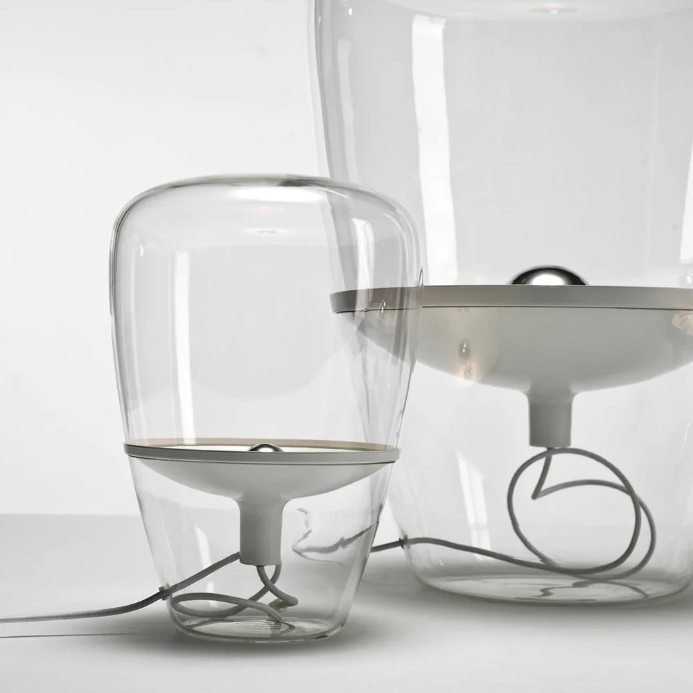 Brokis Balloons Collection of hand-blown glass table and floor lamps by Lucie Koldová and Dan Yeffet, supplied by Abitalia South Coast in Dorset, Hampshire, and Surrey.