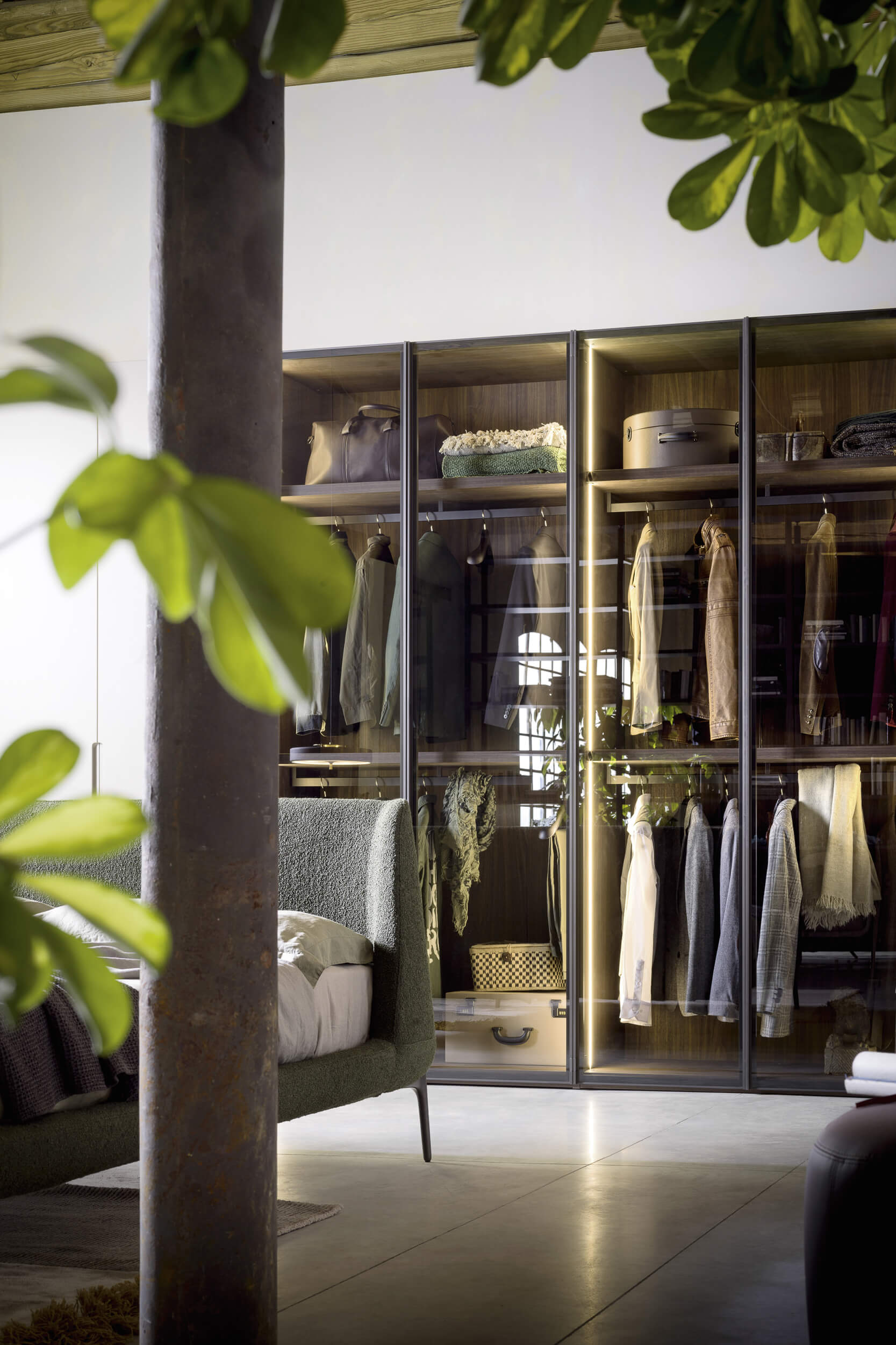 Integrated lighting enhances functionality and elegance in modern interiors.