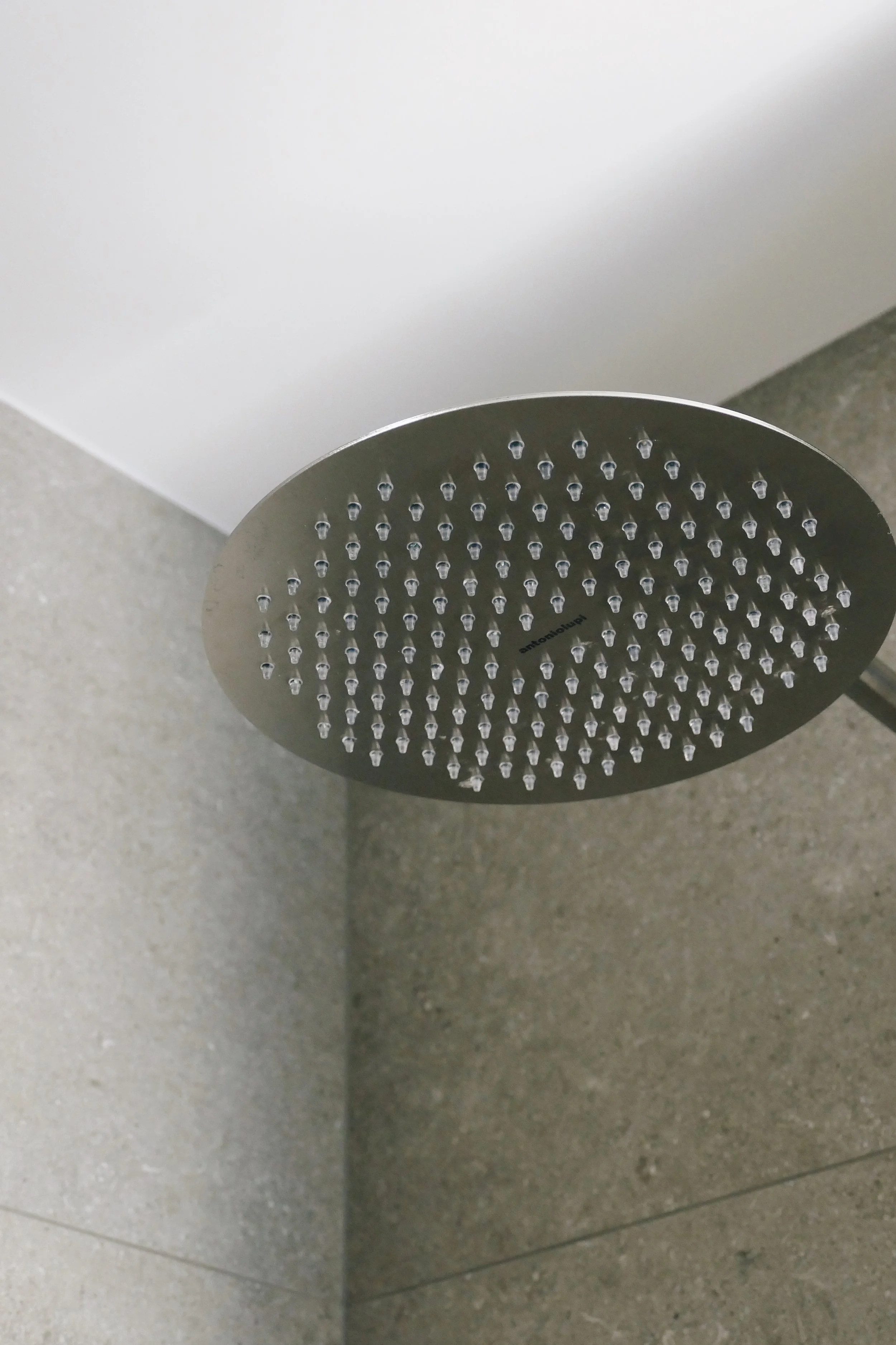 Antonio Lupi shower in a modern luxury bathroom designed by Abitalia South Coast in Dorset.