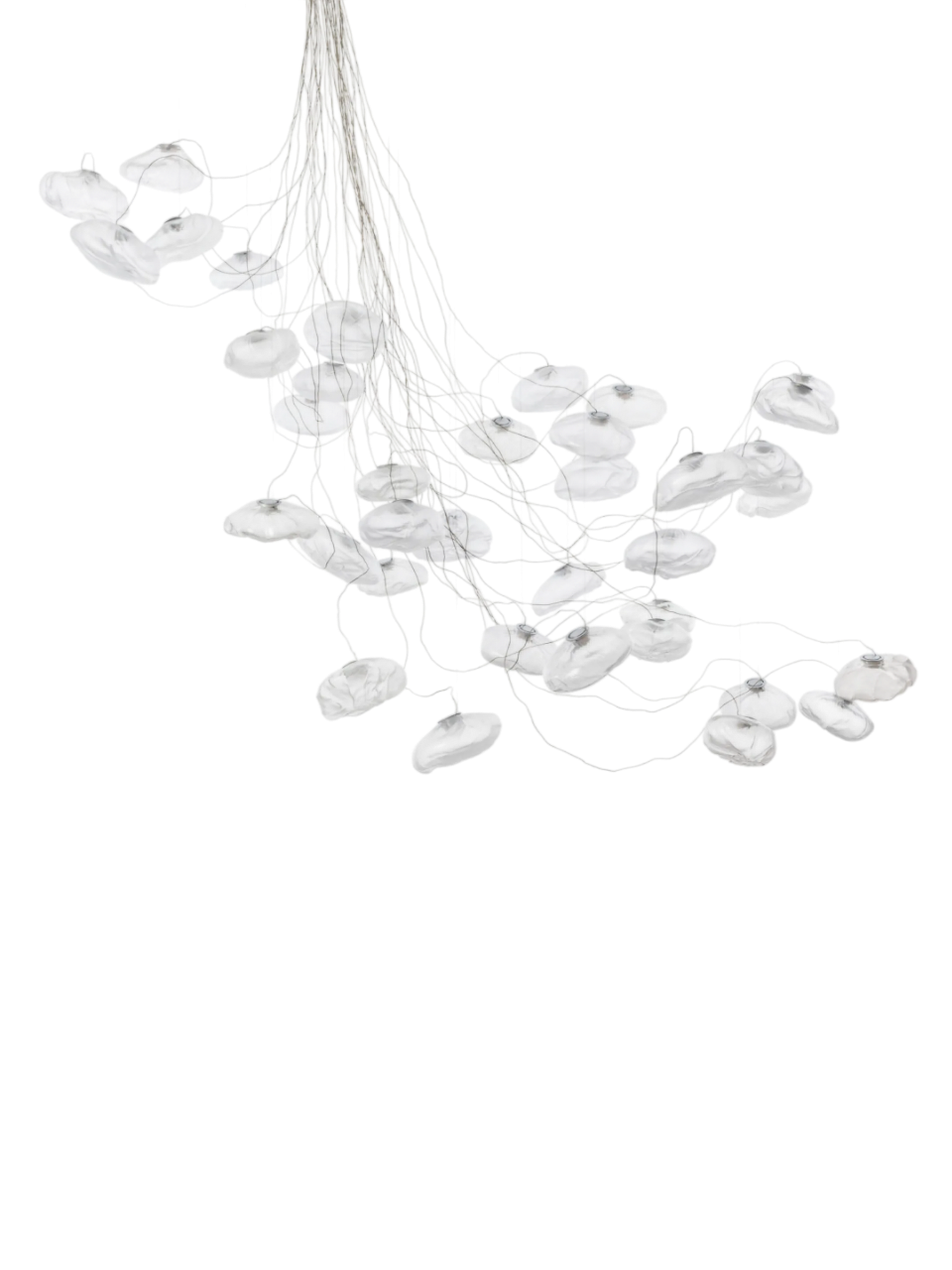 Cluster arrangement of 73 Series pendants, demonstrating modular flexibility and sculptural impact in a contemporary interior.